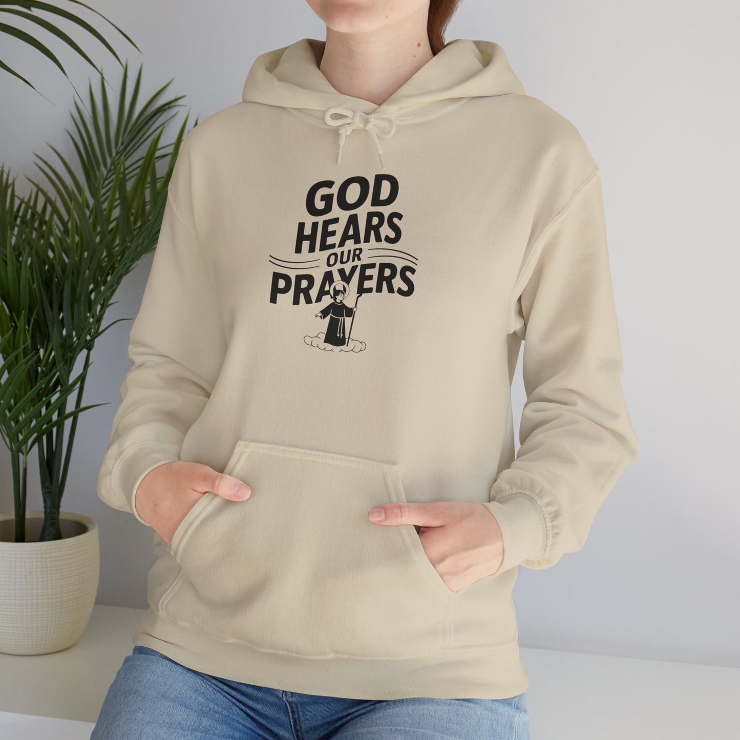 God Hears Our Prayers Unisex Heavy Blend™ Hooded Sweatshirt