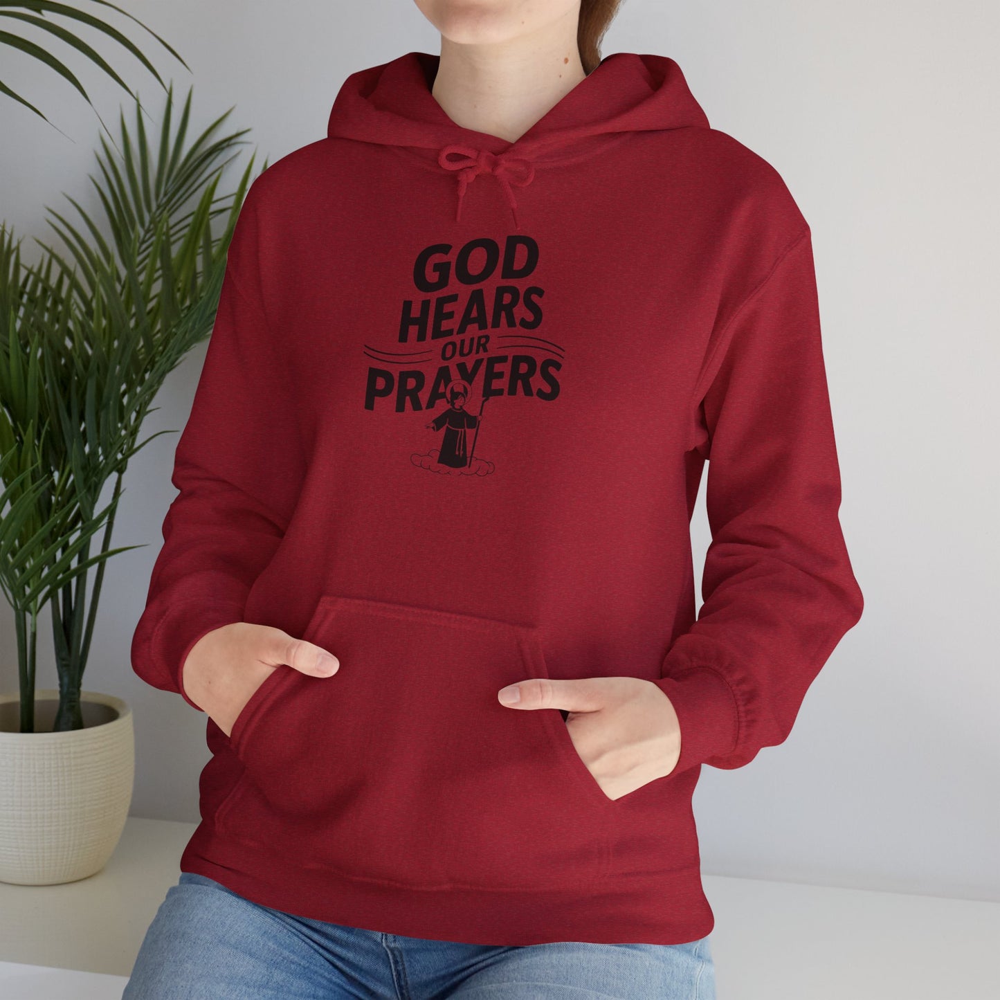 God Hears Our Prayers Unisex Heavy Blend™ Hooded Sweatshirt