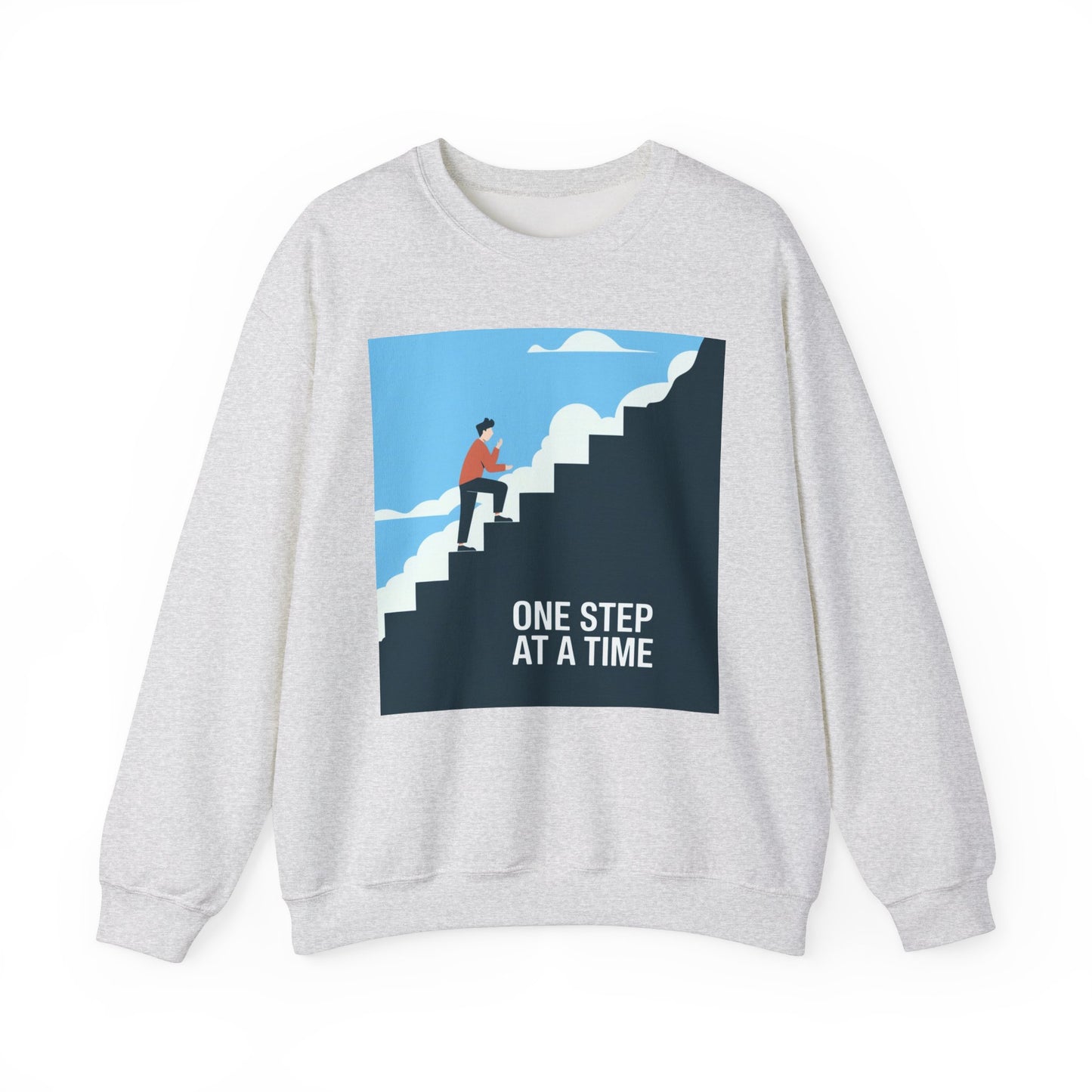 One Step At A Time Unisex Heavy Blend™ Crewneck Sweatshirt Gildan 18000