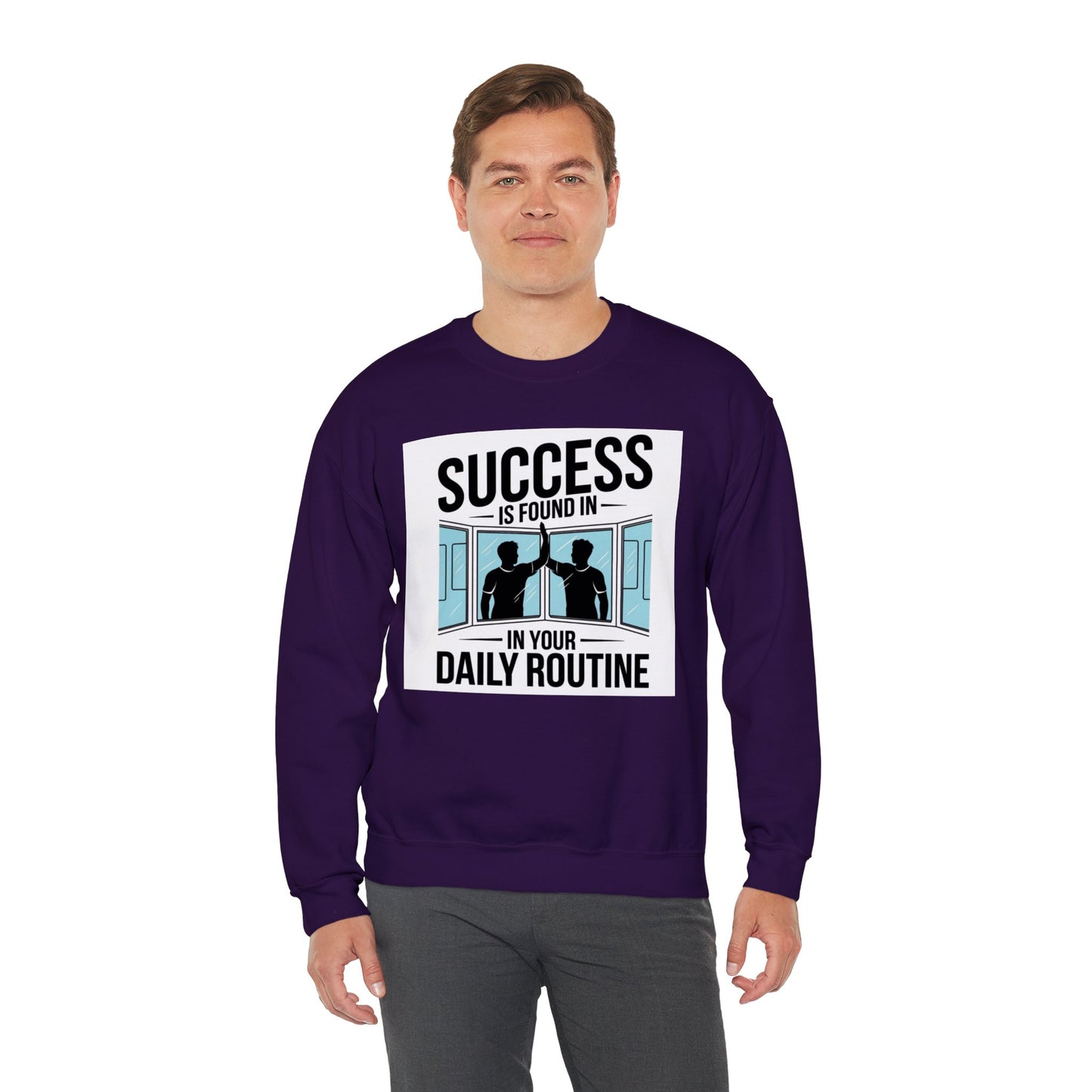 Success Is Found In Your Daily Routine Unisex Heavy Blend™ Crewneck Sweatshirt