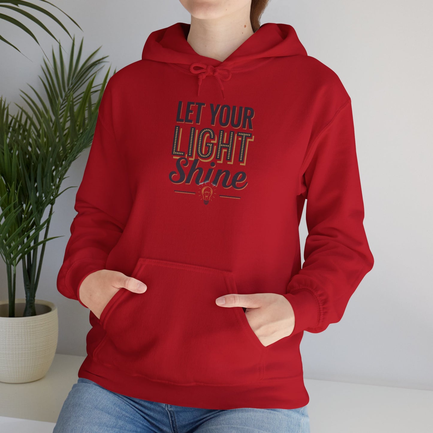 Let Your Light Shine Hooded Sweatshirt Hoodie Gildan 18500