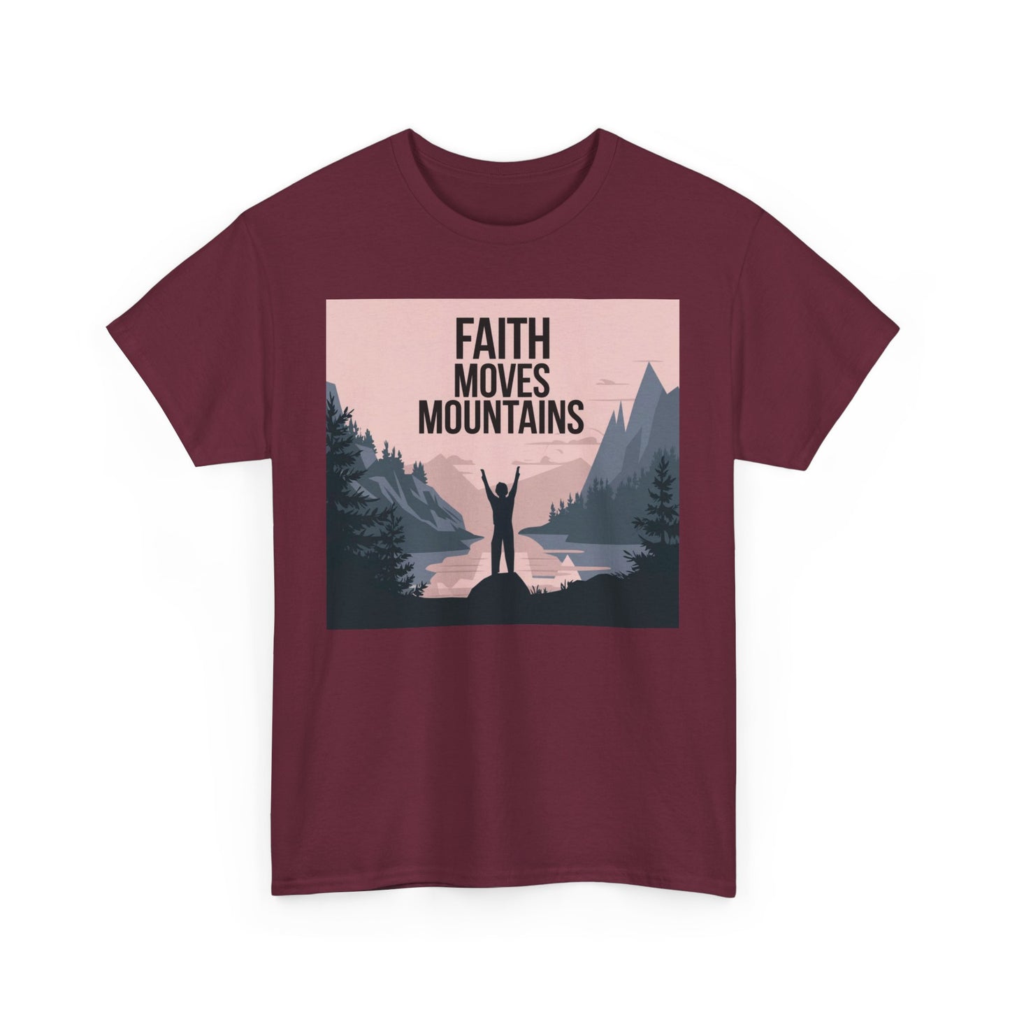 Faith Moves Mountains Unisex Heavy Cotton Tee