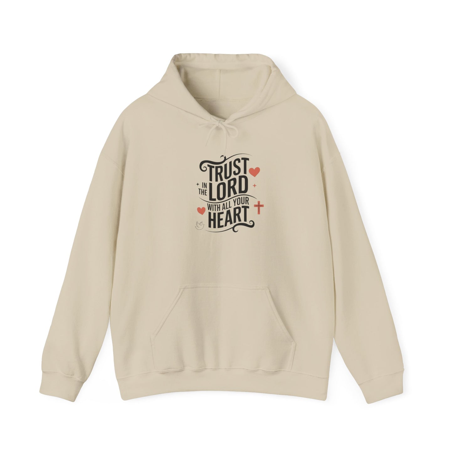 Trust In The LORD With All Your Heart Unisex Heavy Blend™ Hooded Sweatshirt