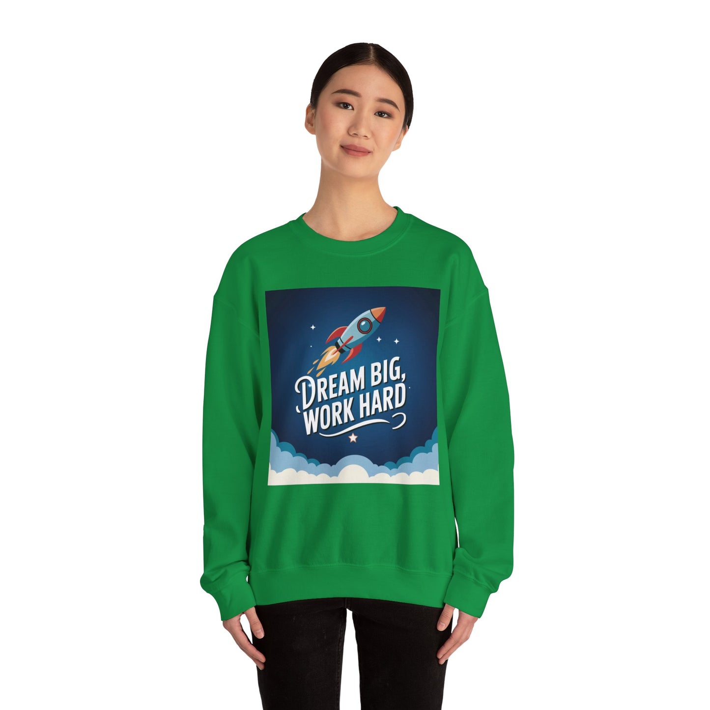 Dream Big Work Hard Unisex Heavy Blend™ Crewneck Sweatshirt Gildan 18000