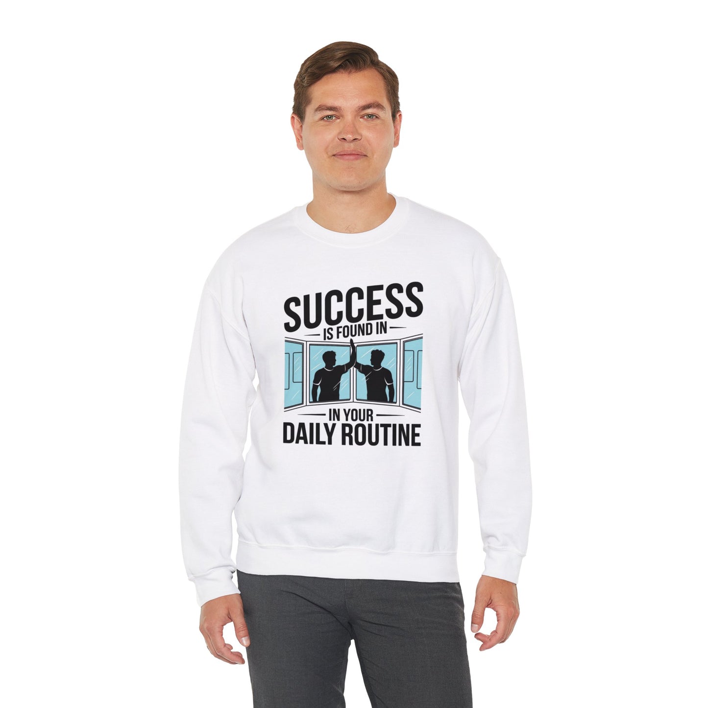 Success Is Found In Your Daily Routine Unisex Heavy Blend™ Crewneck Sweatshirt