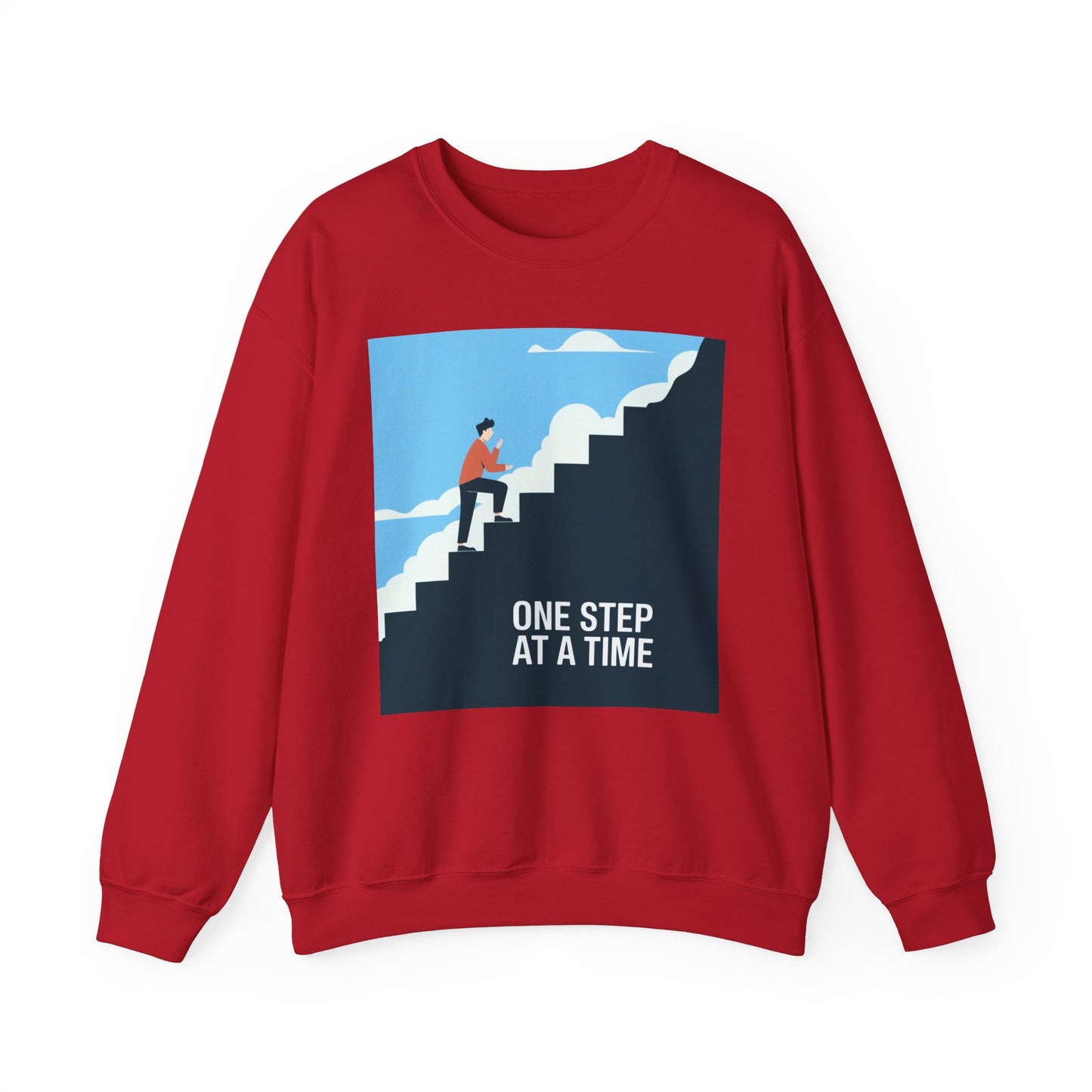 One Step At A Time Unisex Heavy Blend™ Crewneck Sweatshirt Gildan 18000