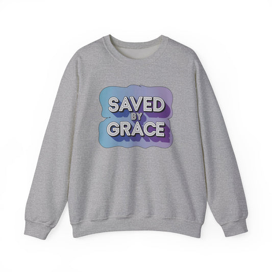 Saved By Grace  Unisex Heavy Blend™ Crewneck Sweatshirt