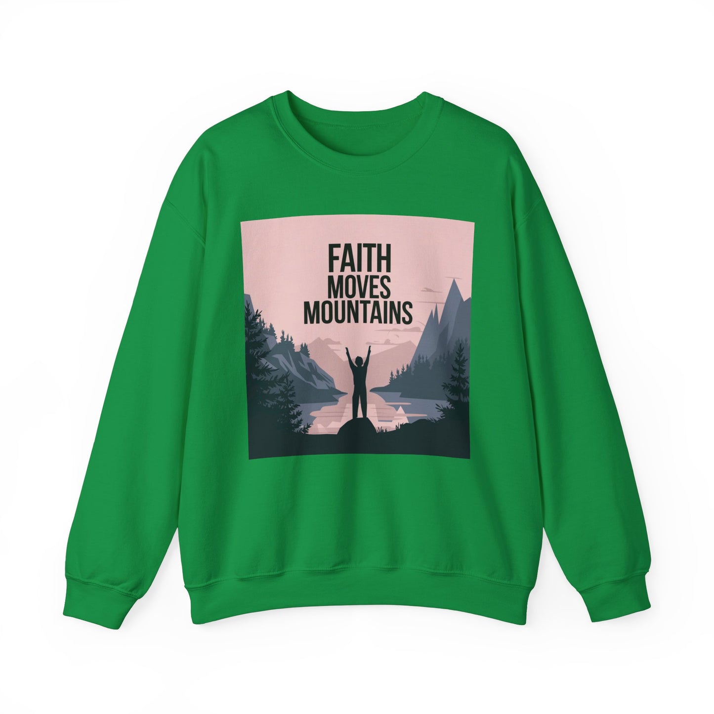 Faith Moves Mountains Unisex Heavy Blend™ Crewneck Sweatshirt