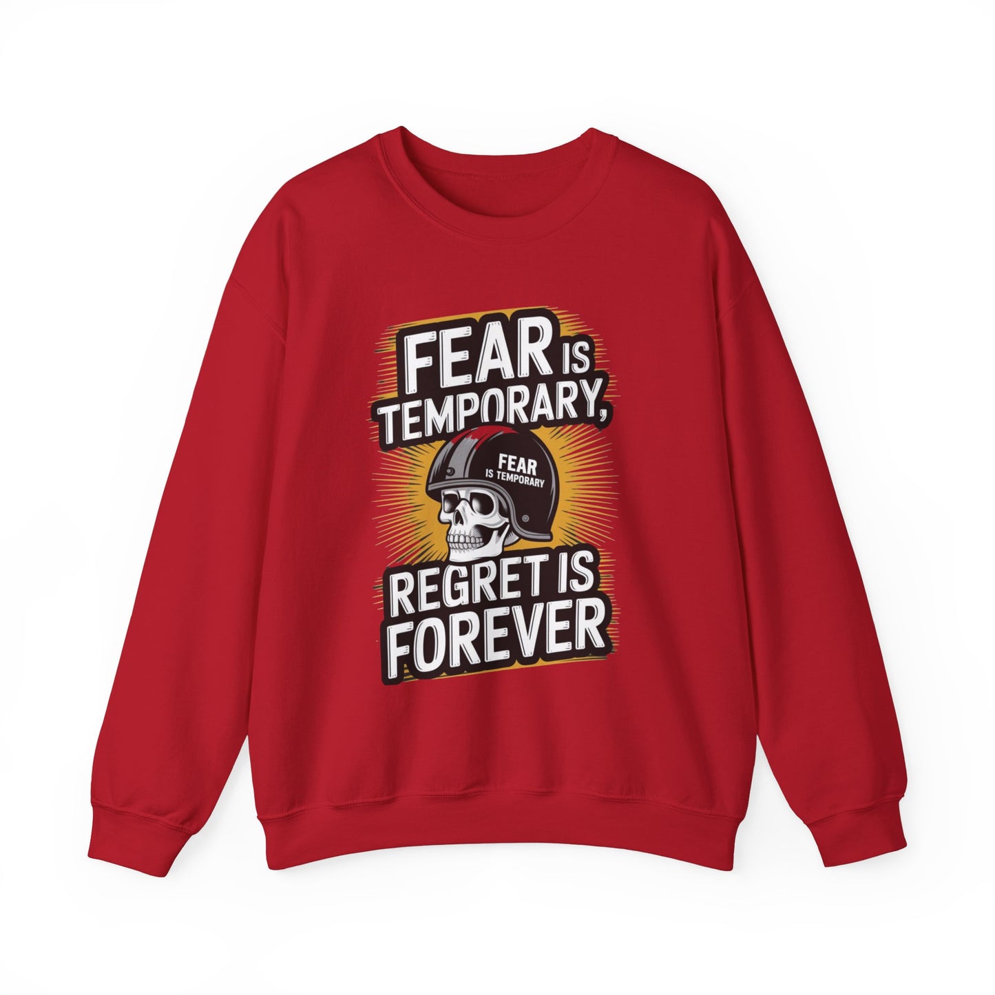 Fear Is Temporary Regret Is Forever Unisex Heavy Blend™ Crewneck Sweatshirt