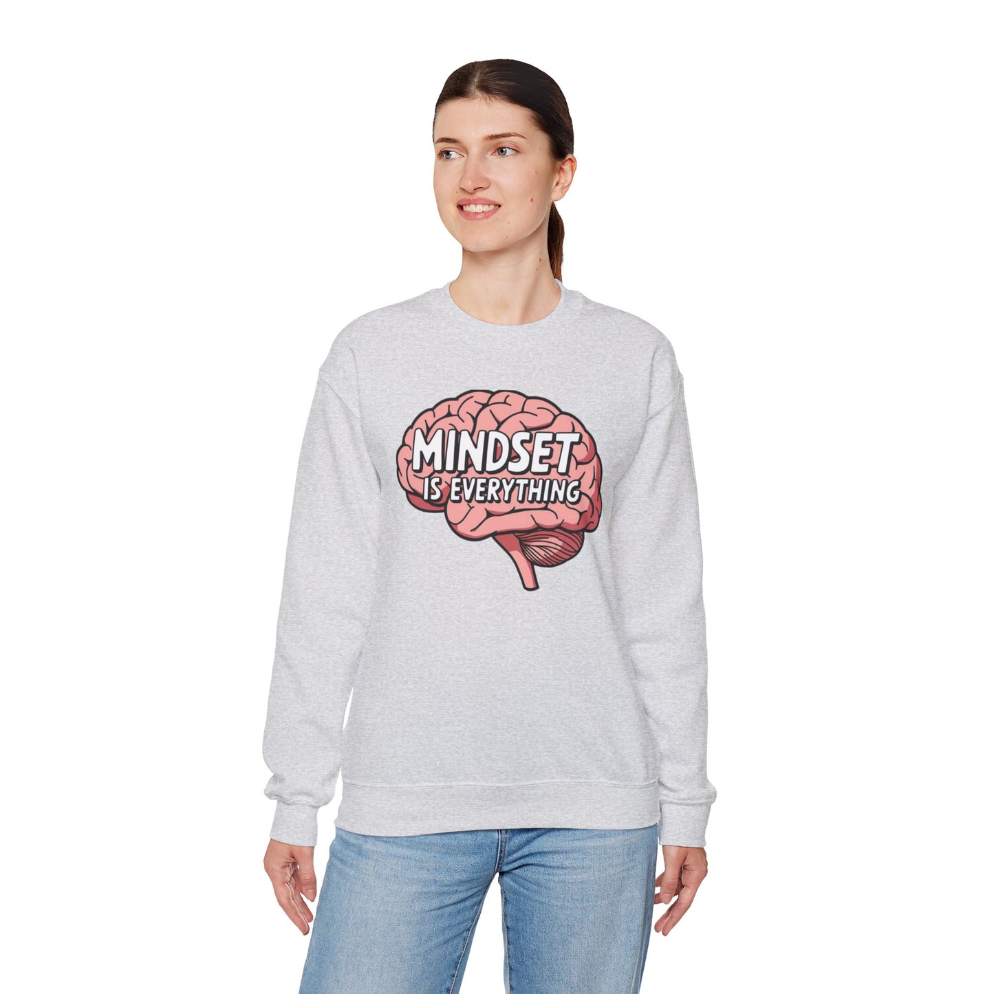 Mind Set Is Everything Unisex Heavy Blend™ Crewneck Sweatshirt Gildan 18000