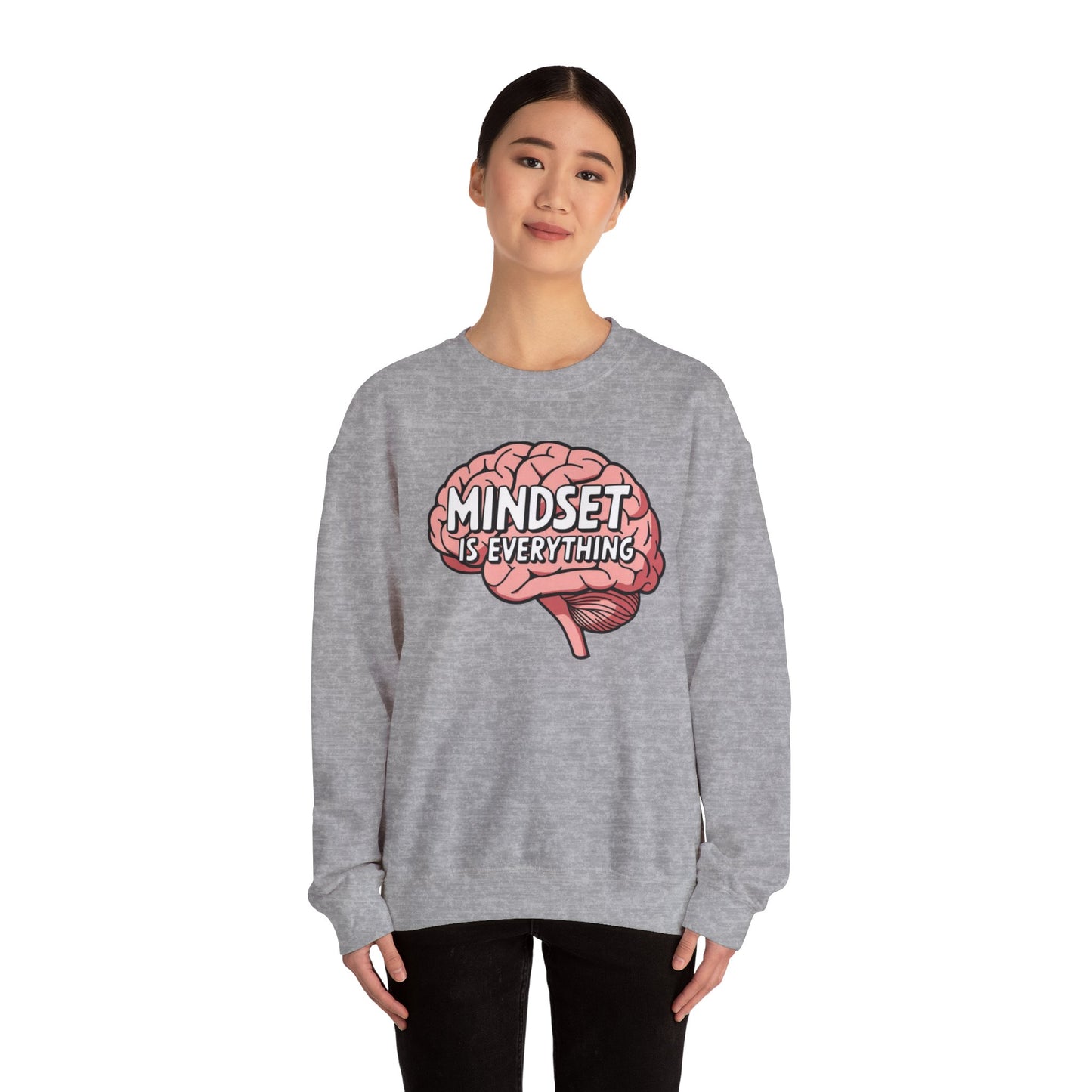 Mind Set Is Everything Unisex Heavy Blend™ Crewneck Sweatshirt Gildan 18000