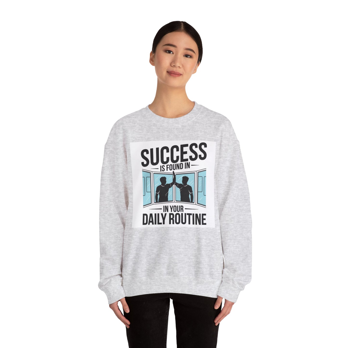 Success Is Found In Your Daily Routine Unisex Heavy Blend™ Crewneck Sweatshirt