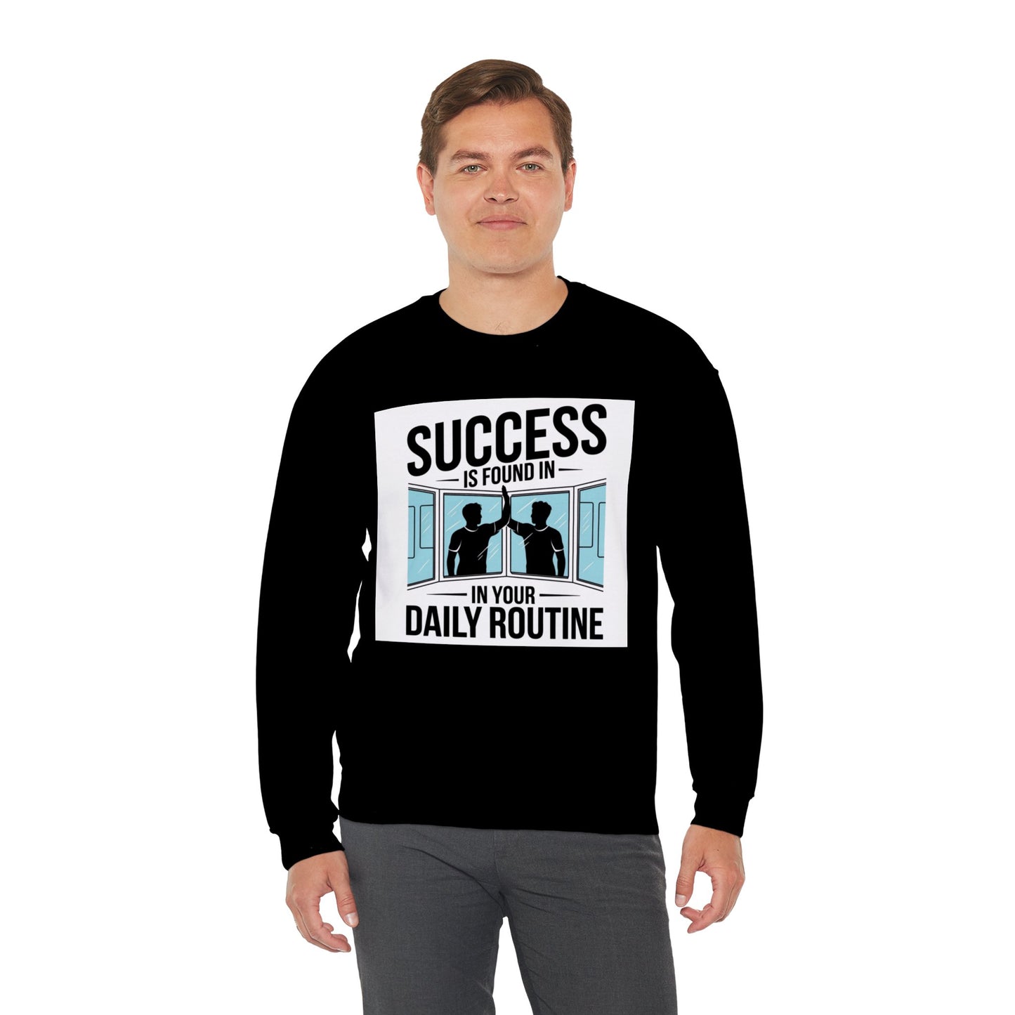 Success Is Found In Your Daily Routine Unisex Heavy Blend™ Crewneck Sweatshirt