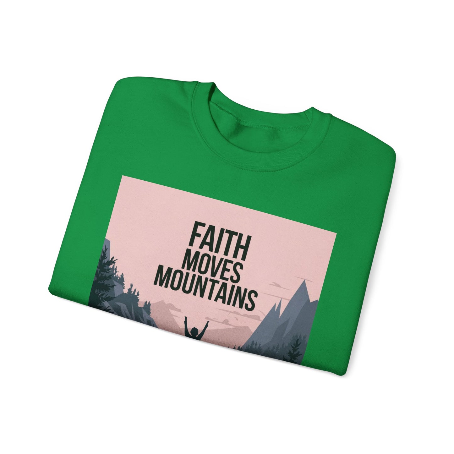 Faith Moves Mountains Unisex Heavy Blend™ Crewneck Sweatshirt