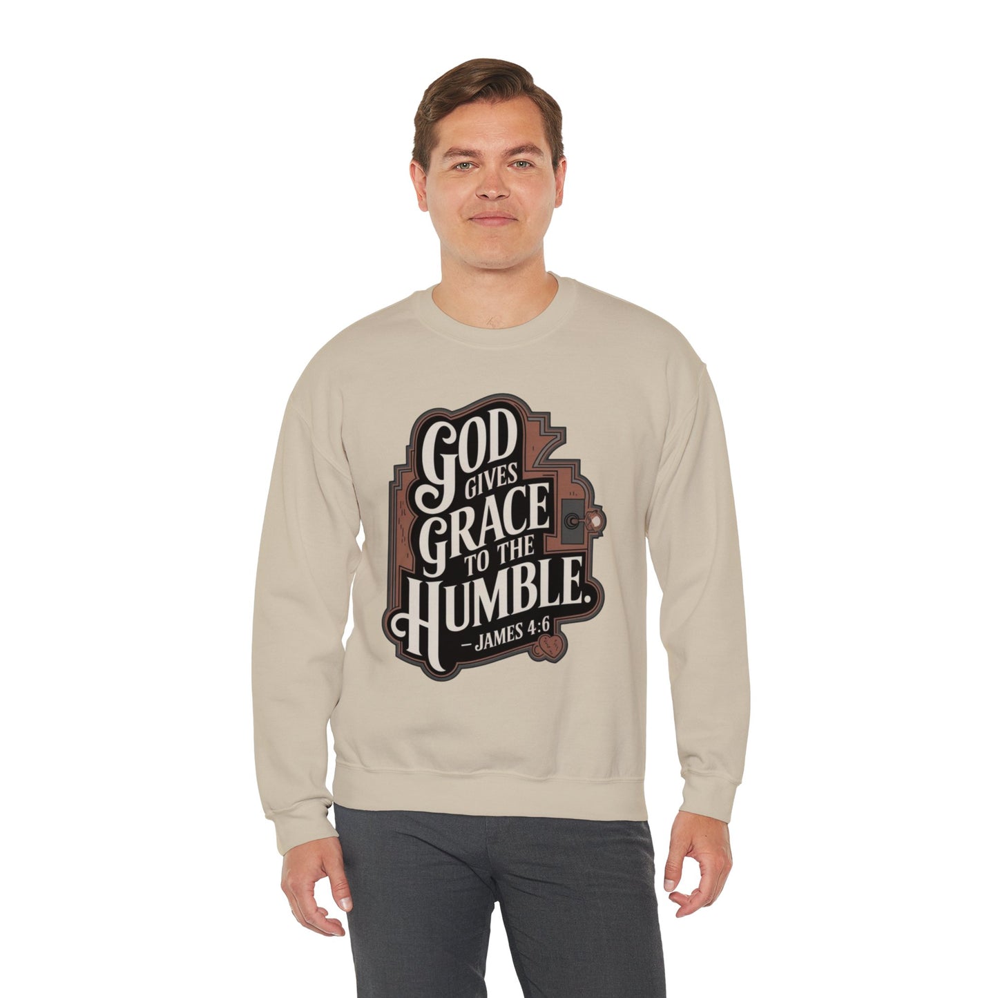 GOD Gives Grace To The Humble Sweatshirt Unisex Heavy Blend™ Crewneck