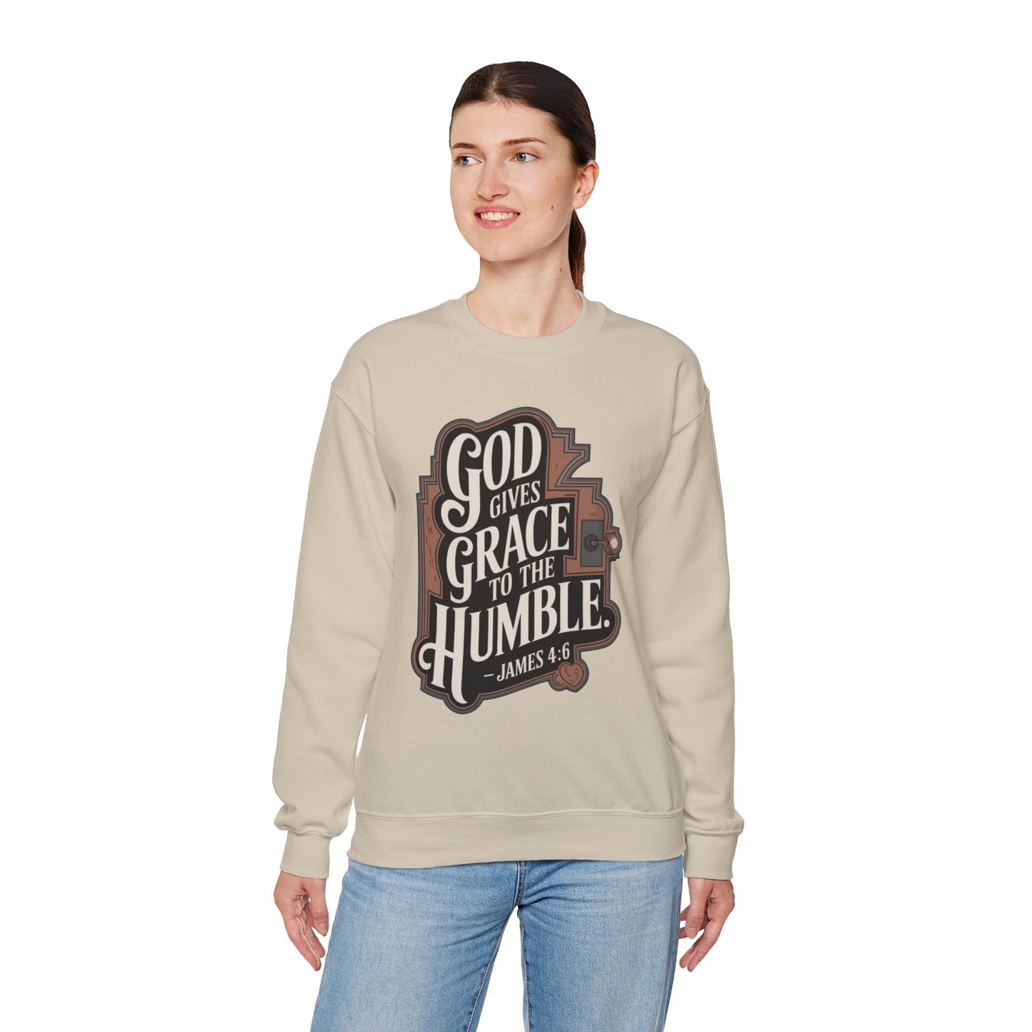 GOD Gives Grace To The Humble Sweatshirt Unisex Heavy Blend™ Crewneck