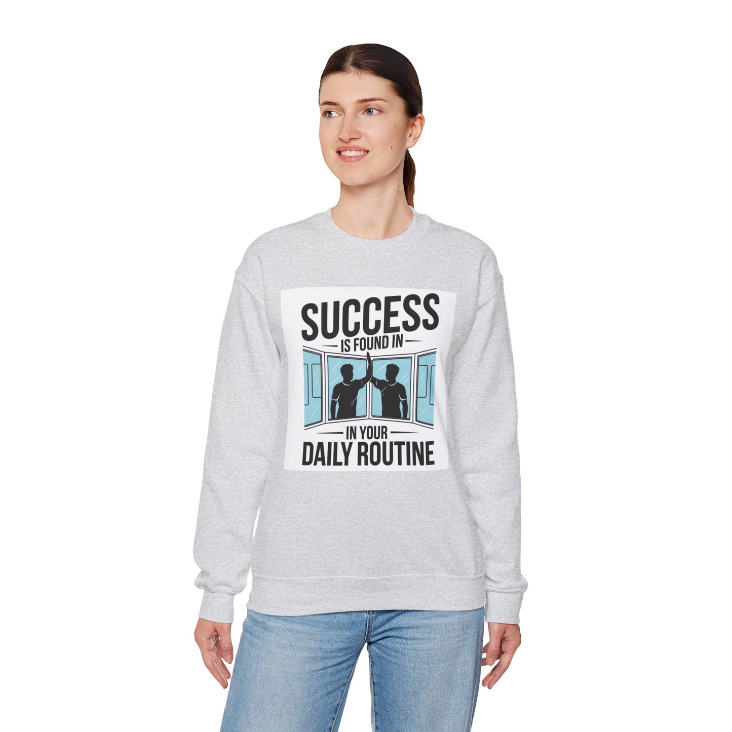 Success Is Found In Your Daily Routine Unisex Heavy Blend™ Crewneck Sweatshirt