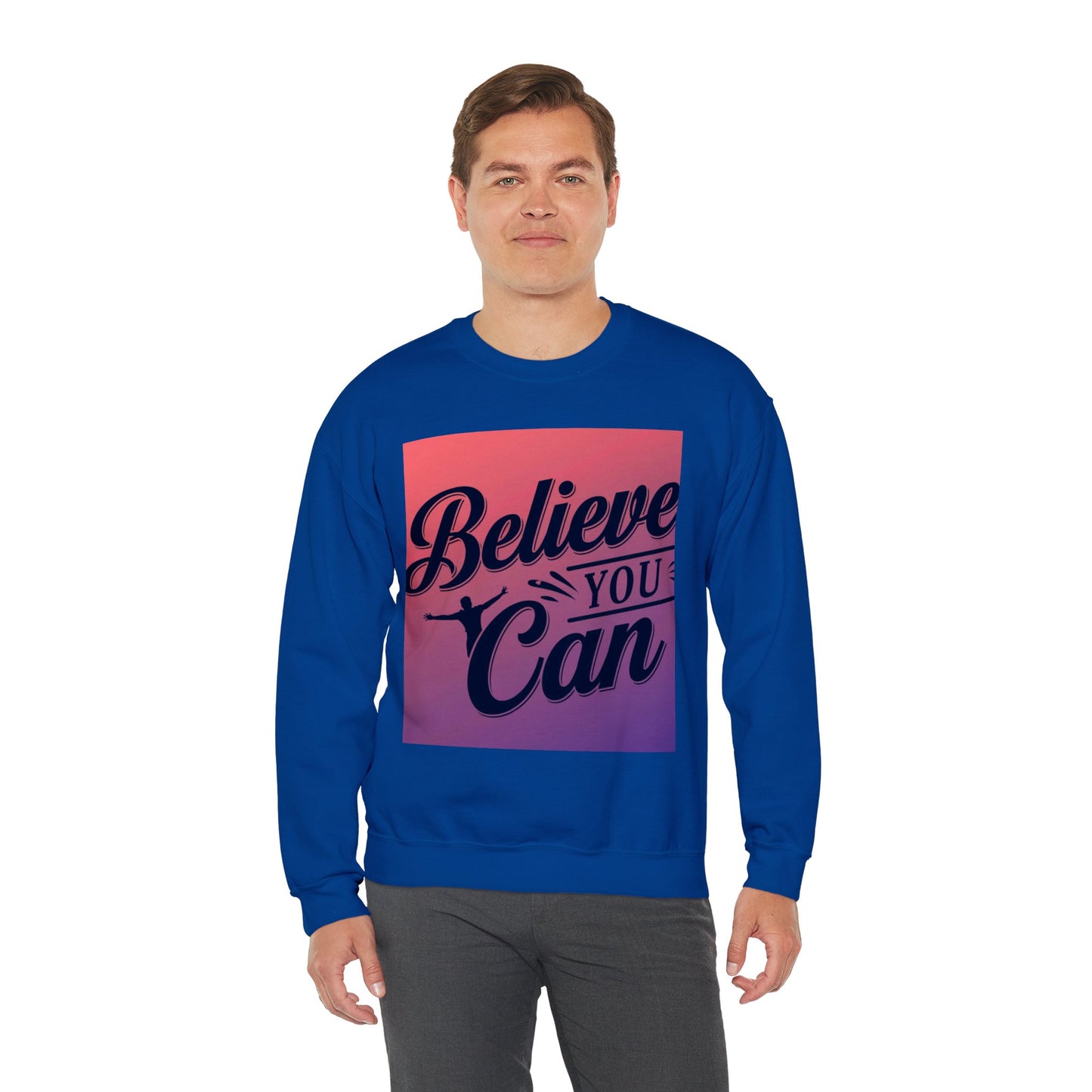 Believe You Can Unisex Heavy Blend™ Crewneck Sweatshirt Gildan 18000