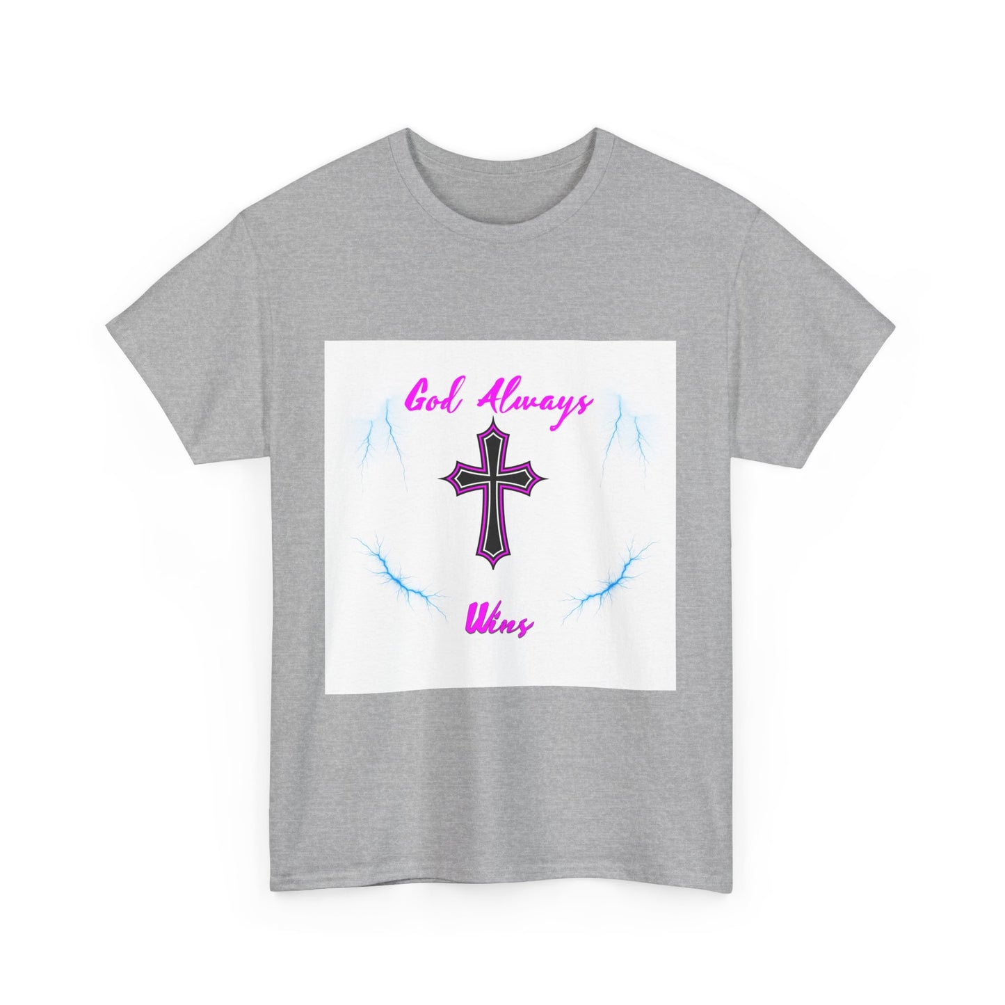 GOD Always Wins Unisex Heavy Cotton Tee