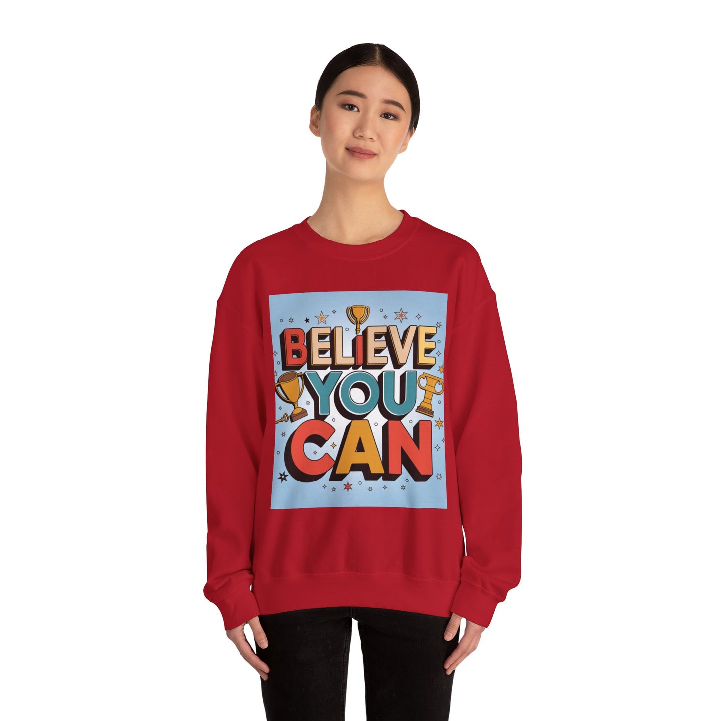 Believe You Can Unisex Heavy Blend™ Crewneck Sweatshirt Gildan 18000