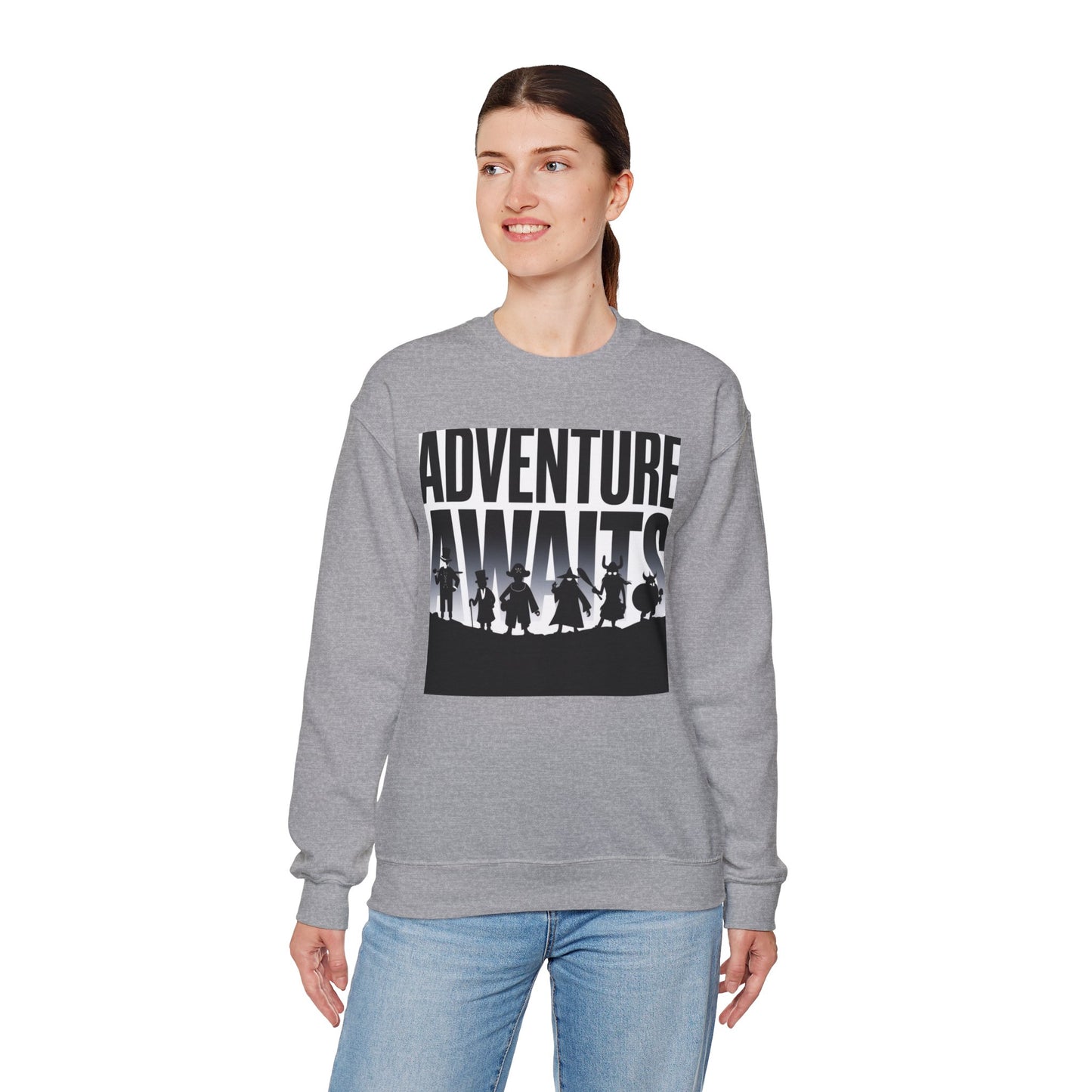 Adventure Awaits Sweatshirt Gildan 18000