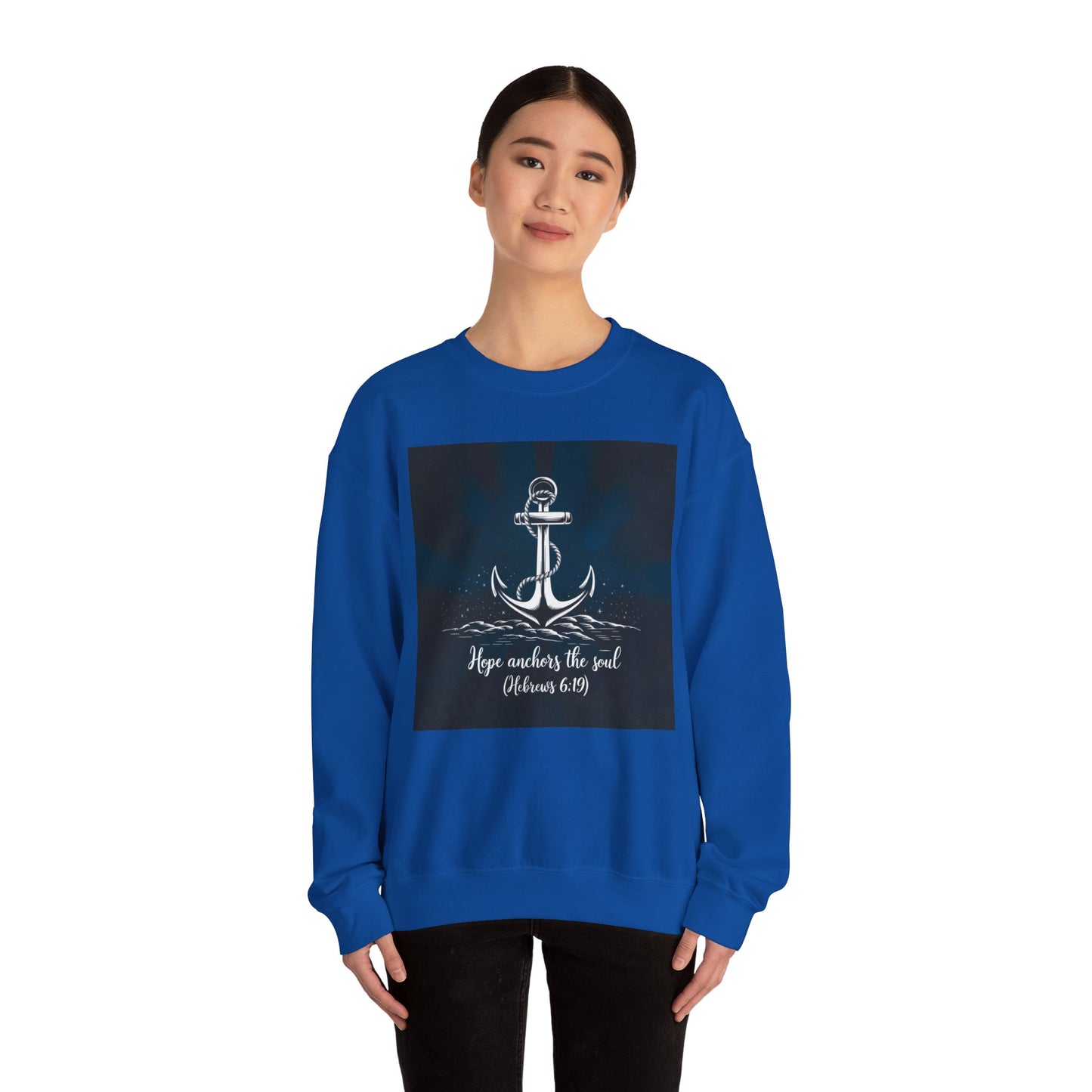 Hope Anchors The Soul  Unisex Heavy Blend™ Crewneck Sweatshirt