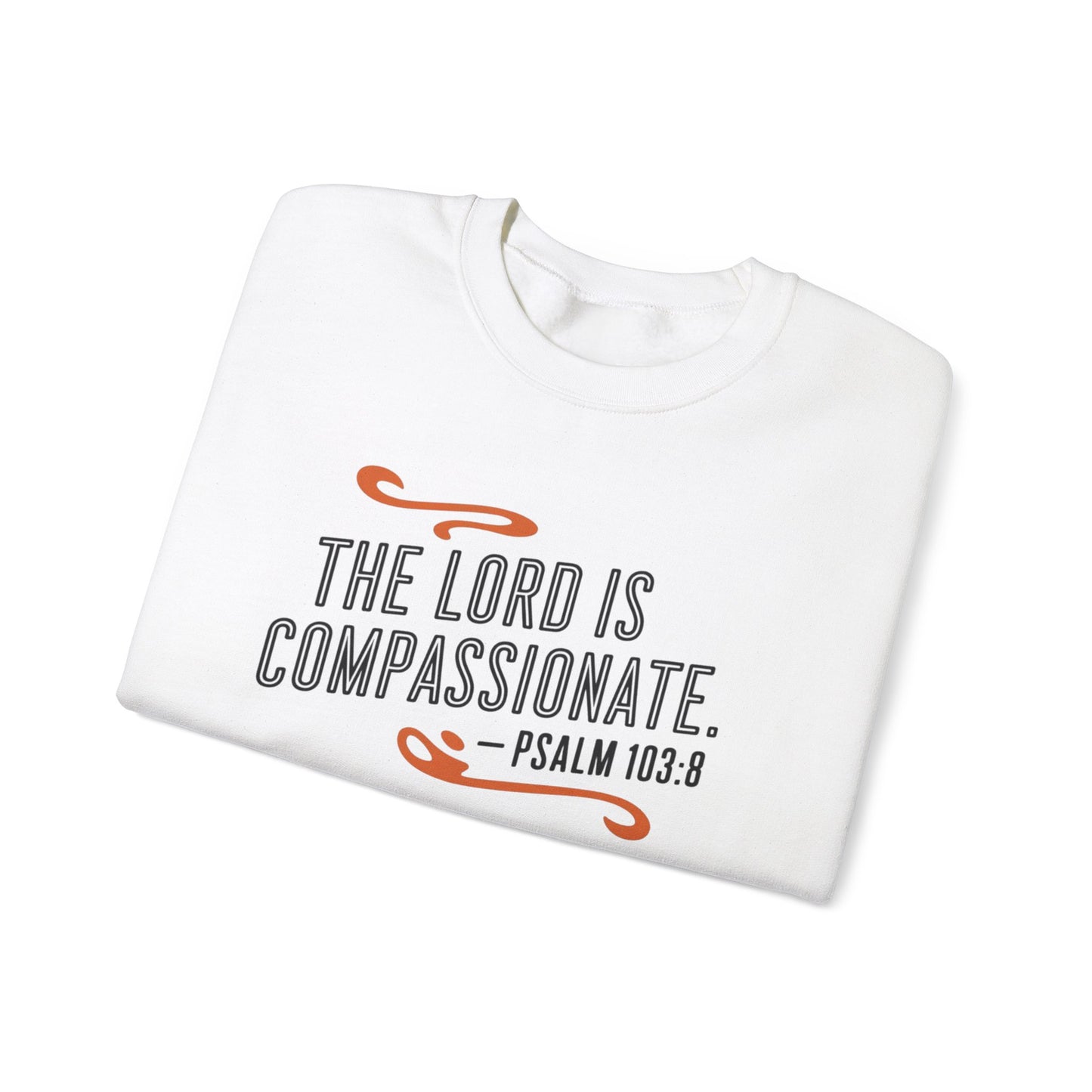 The LORD Is Compassionate Unisex Heavy Blend™ Crewneck Sweatshirt