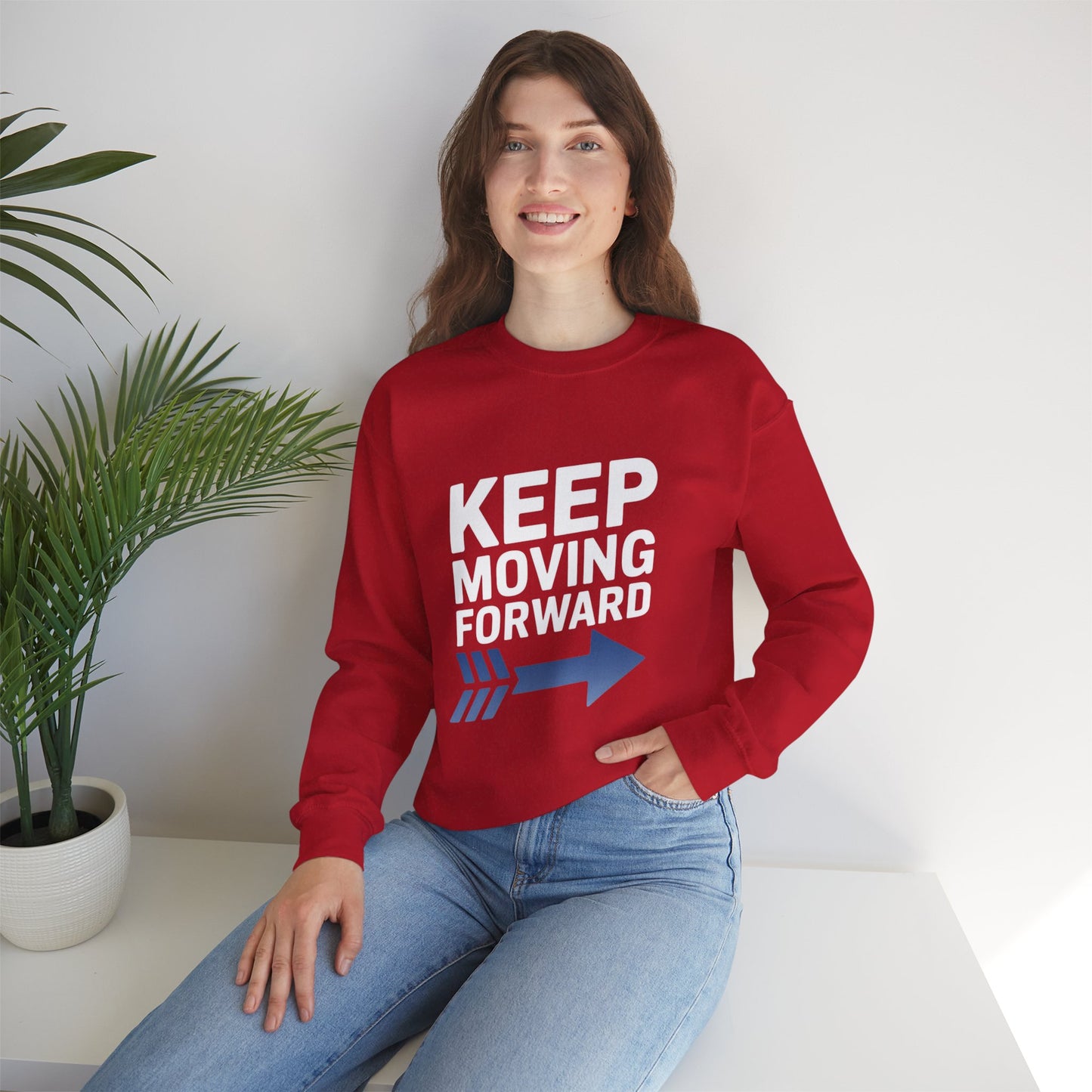 Keep Moving Forward Unisex Heavy Blend™ Crewneck Sweatshirt Gildan 18000