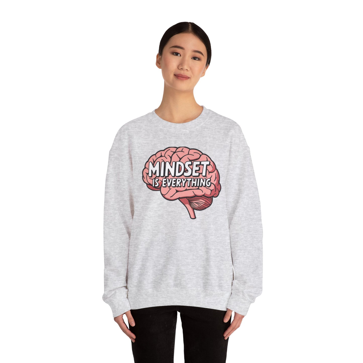 Mind Set Is Everything Unisex Heavy Blend™ Crewneck Sweatshirt Gildan 18000