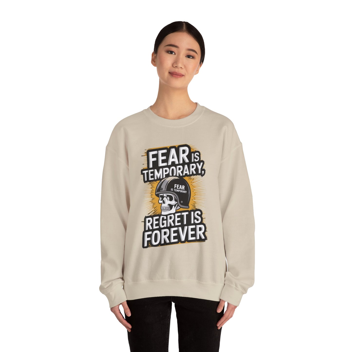 Fear Is Temporary Regret Is Forever Unisex Heavy Blend™ Crewneck Sweatshirt