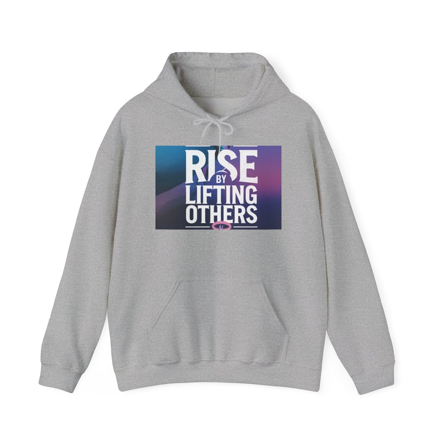 Rise By Lifting Others Hoodie - Inspirational Unisex Hooded Sweatshirt Gildan 18500