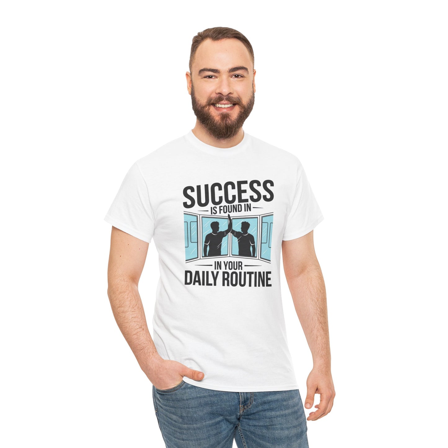 Success Is Found In Your Daily Routine Unisex Heavy Cotton Tee