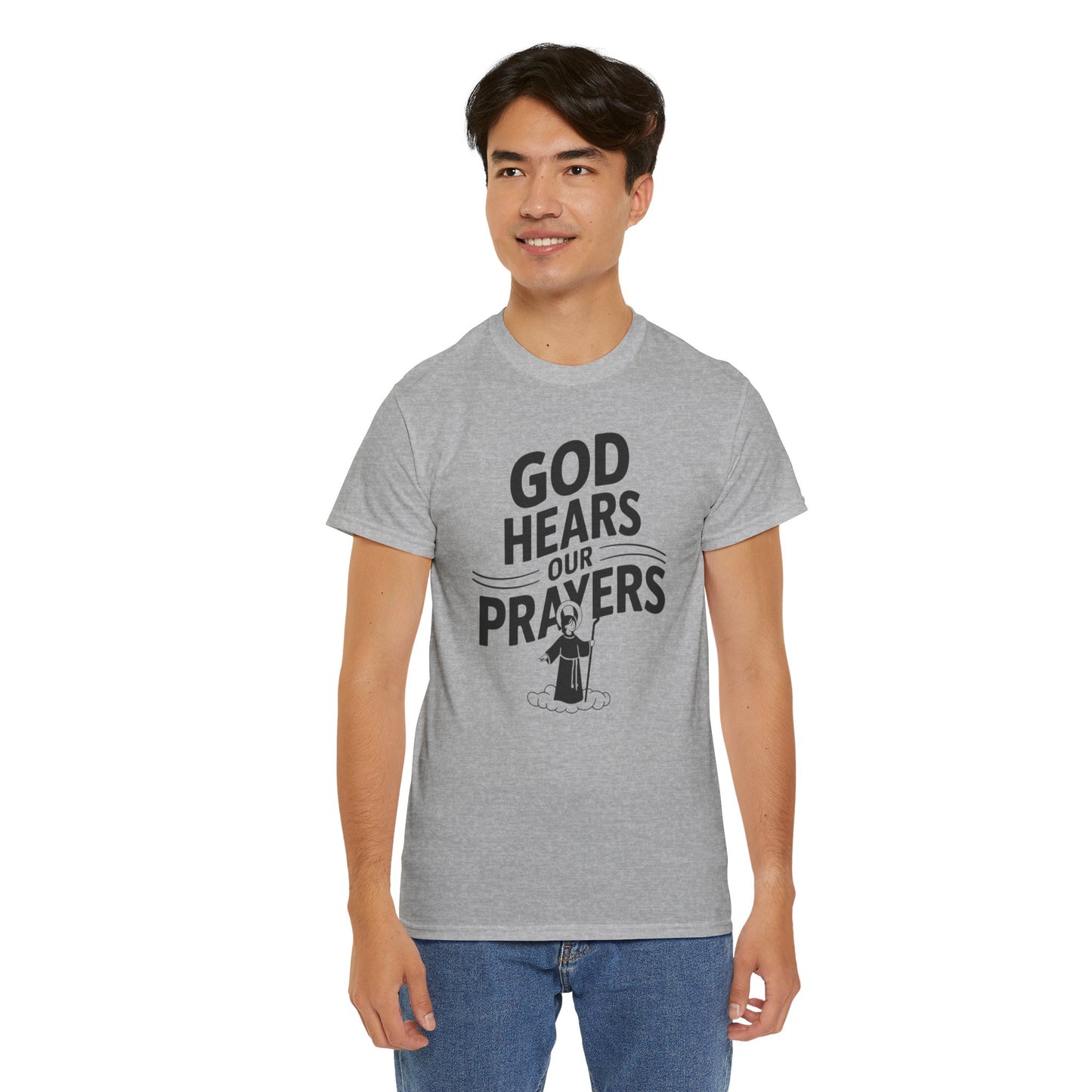 GOD Hears Our Prayers Unisex Heavy Cotton Tee