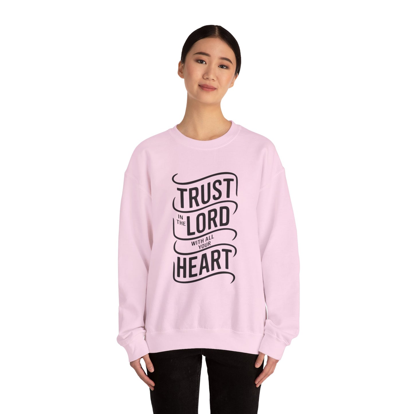 Trust In The LORD With All Your Heart Unisex Heavy Blend™ Crewneck Sweatshirt