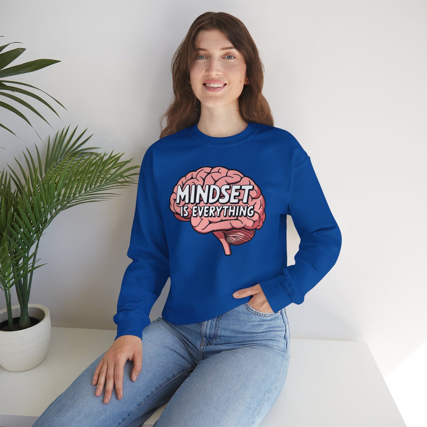 Mind Set Is Everything Unisex Heavy Blend™ Crewneck Sweatshirt Gildan 18000