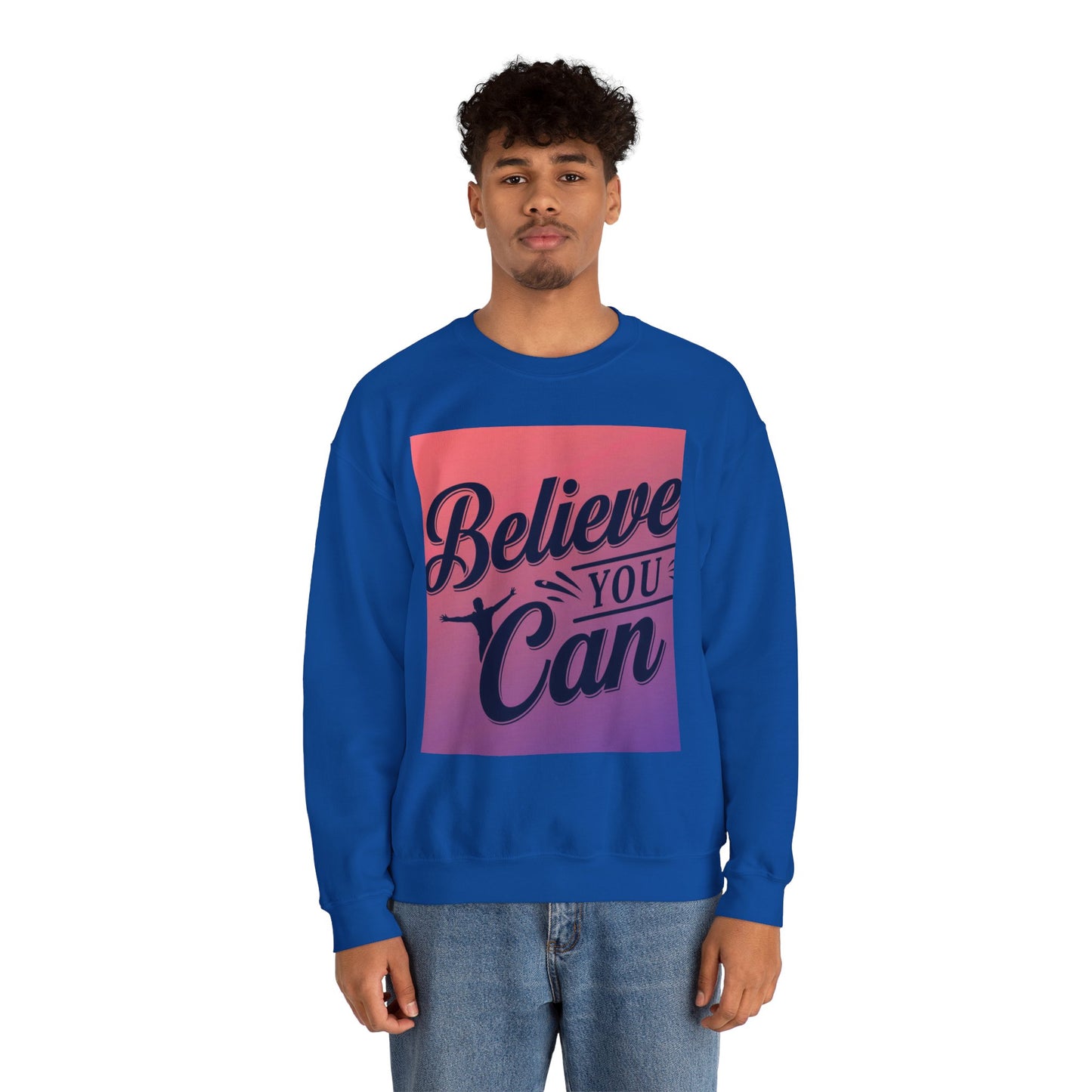 Believe You Can Unisex Heavy Blend™ Crewneck Sweatshirt Gildan 18000