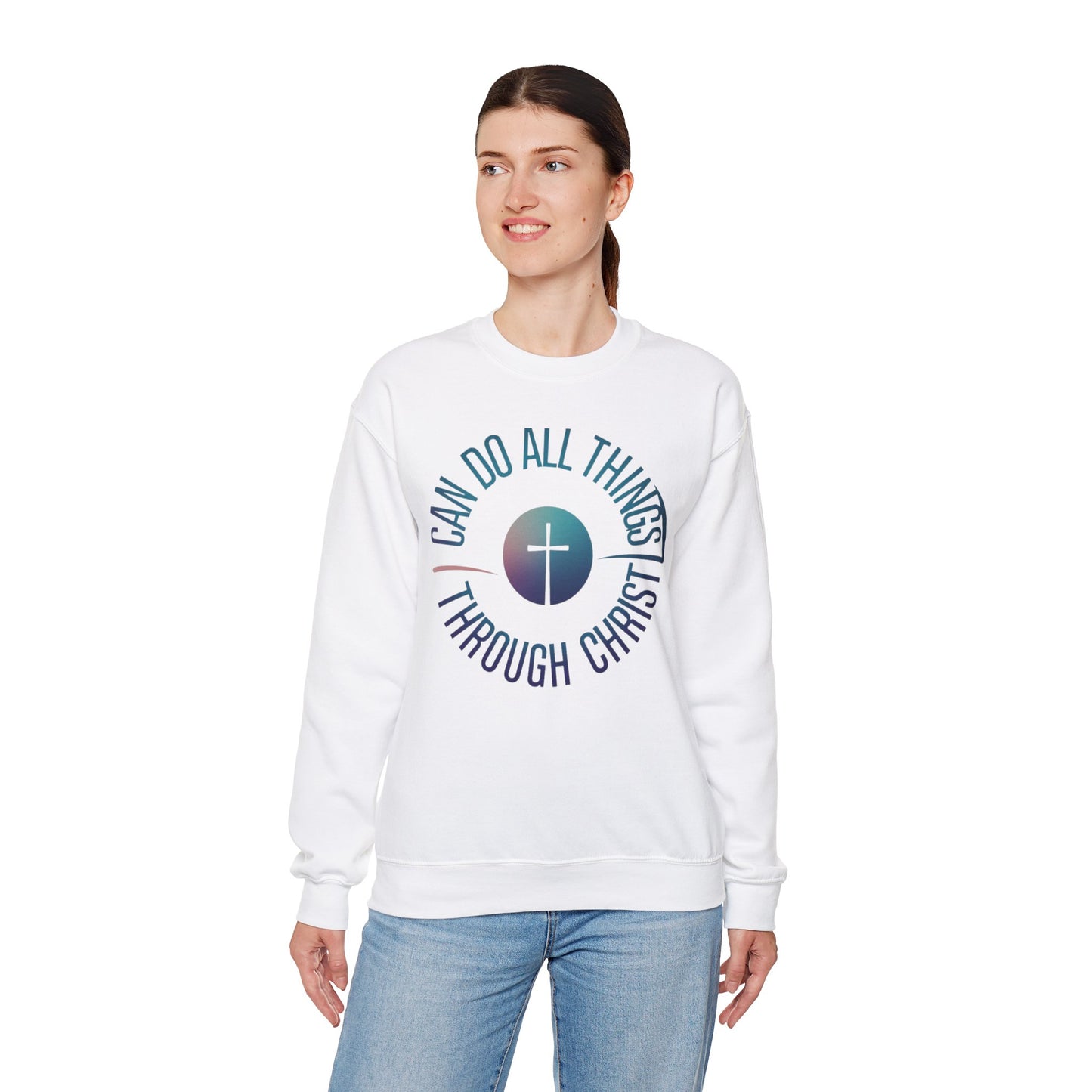 I Can Do All Things Through CHRIST Unisex Heavy Blend™ Crewneck Sweatshirt