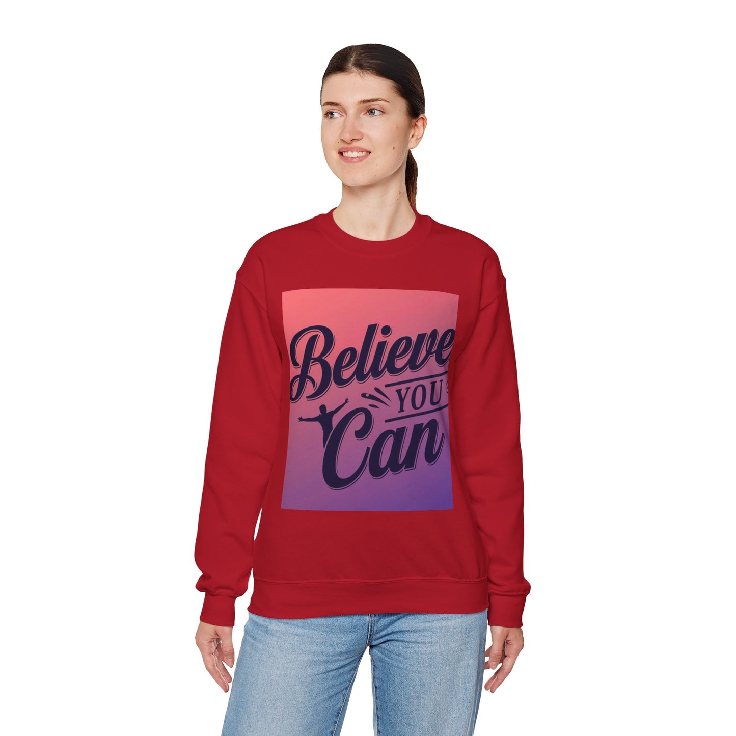 Believe You Can Unisex Heavy Blend™ Crewneck Sweatshirt Gildan 18000