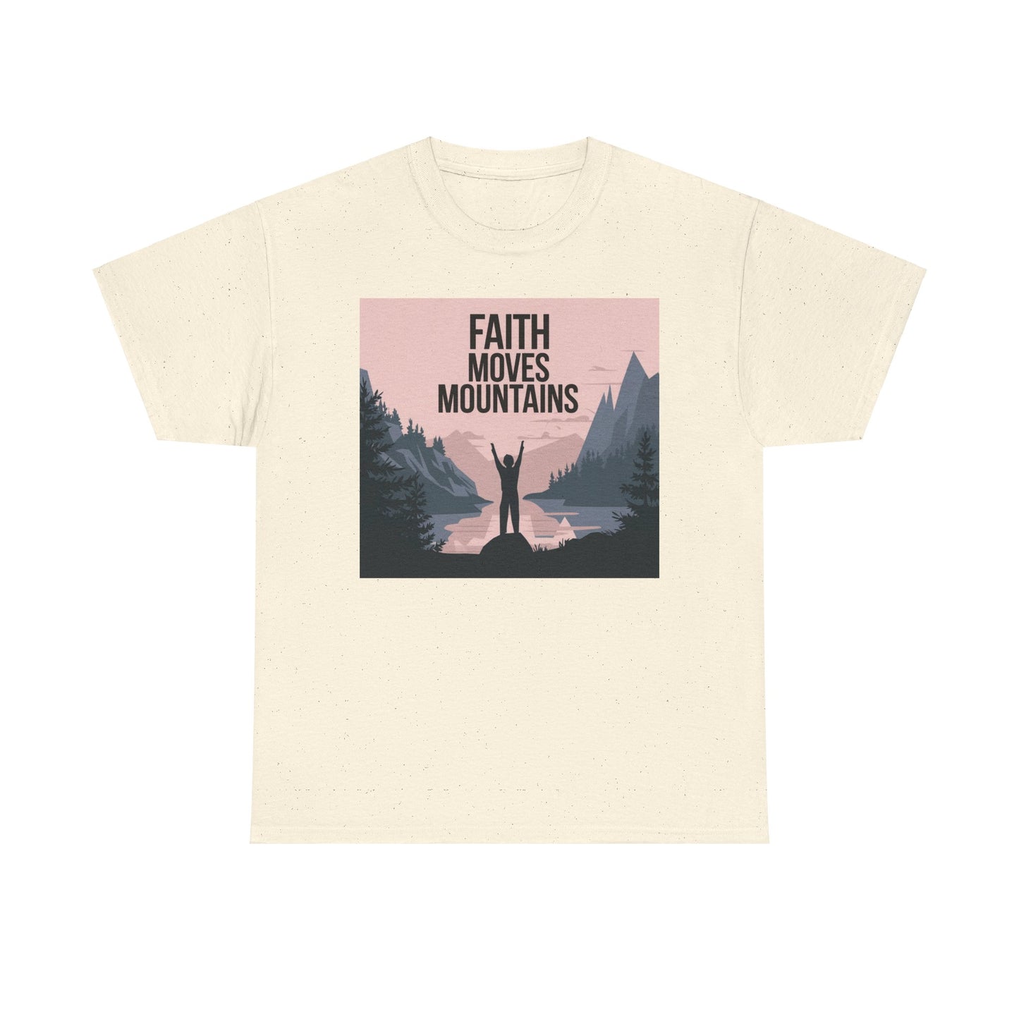 Faith Moves Mountains Unisex Heavy Cotton Tee