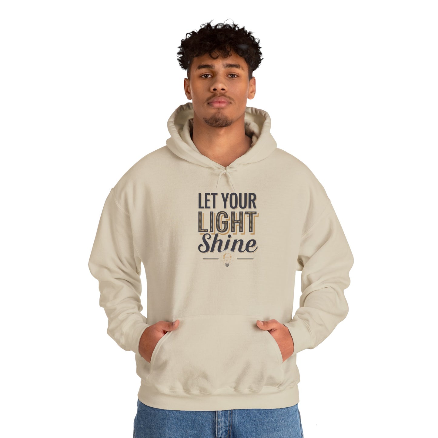 Let Your Light Shine Hooded Sweatshirt Hoodie Gildan 18500