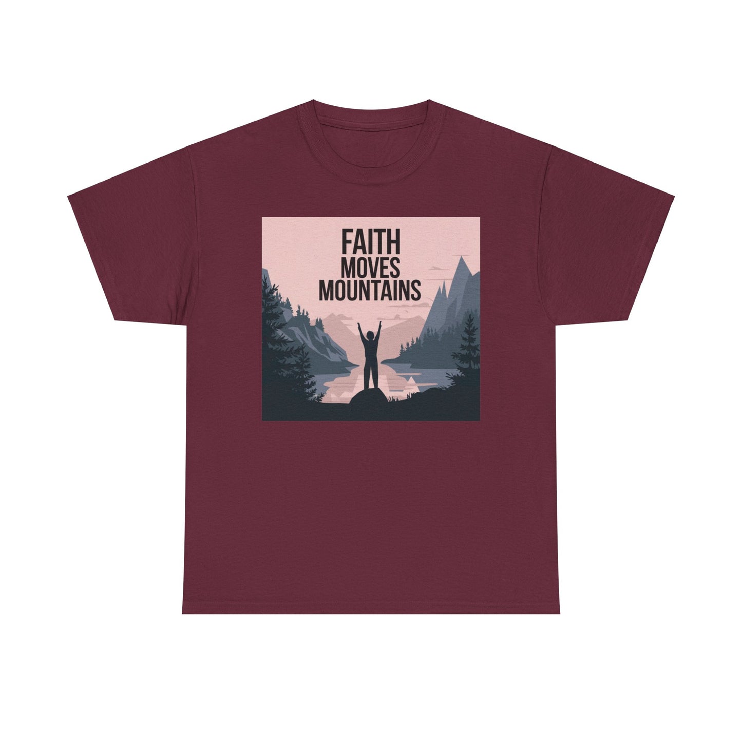 Faith Moves Mountains Unisex Heavy Cotton Tee