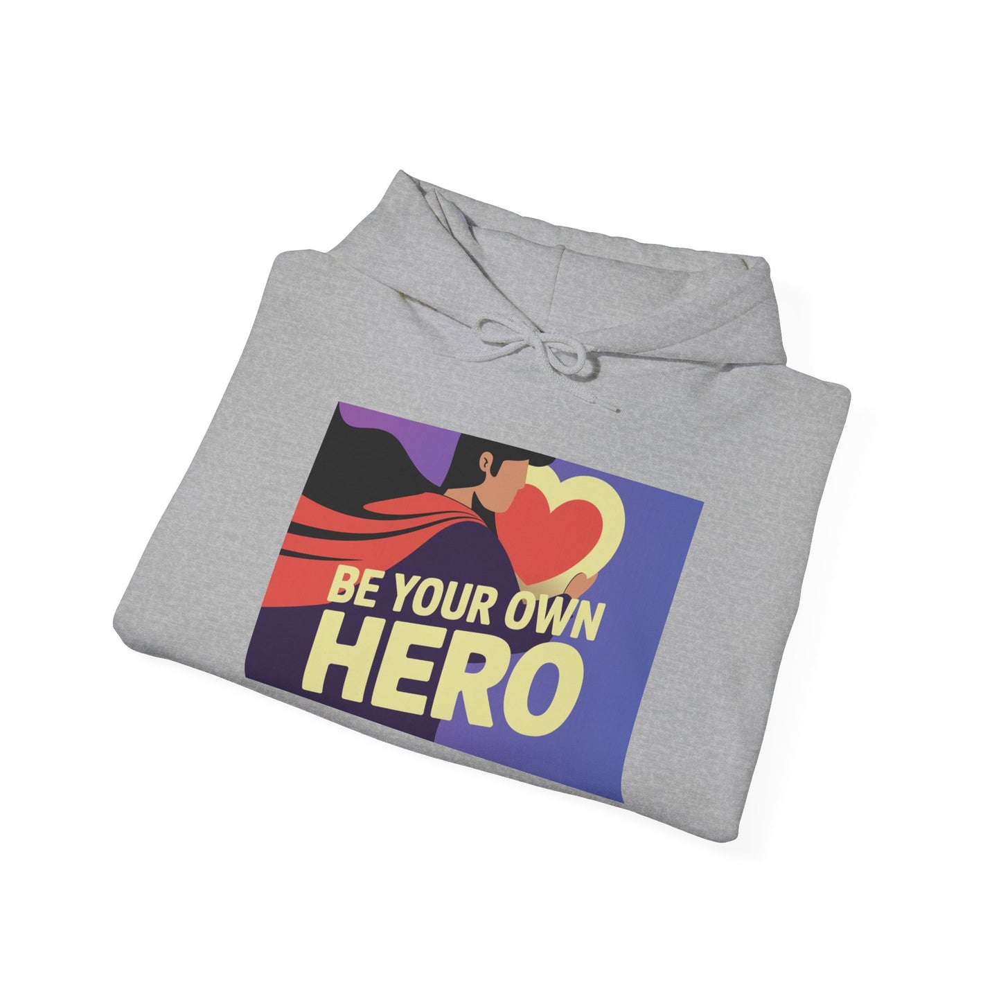 Be Your Own Hero Unisex Heavy Blend™ Hoodie, Hooded Sweatshirt Gildan 18500