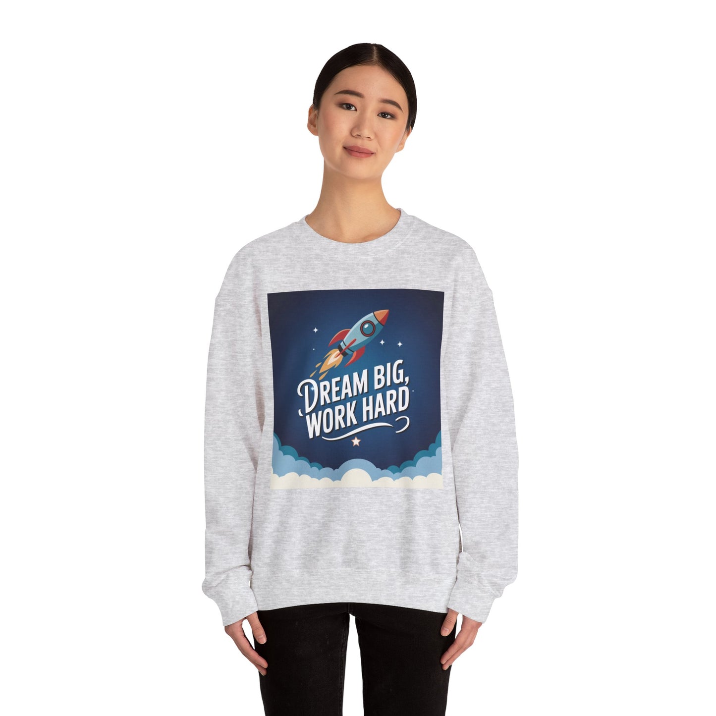 Dream Big Work Hard Unisex Heavy Blend™ Crewneck Sweatshirt Gildan 18000