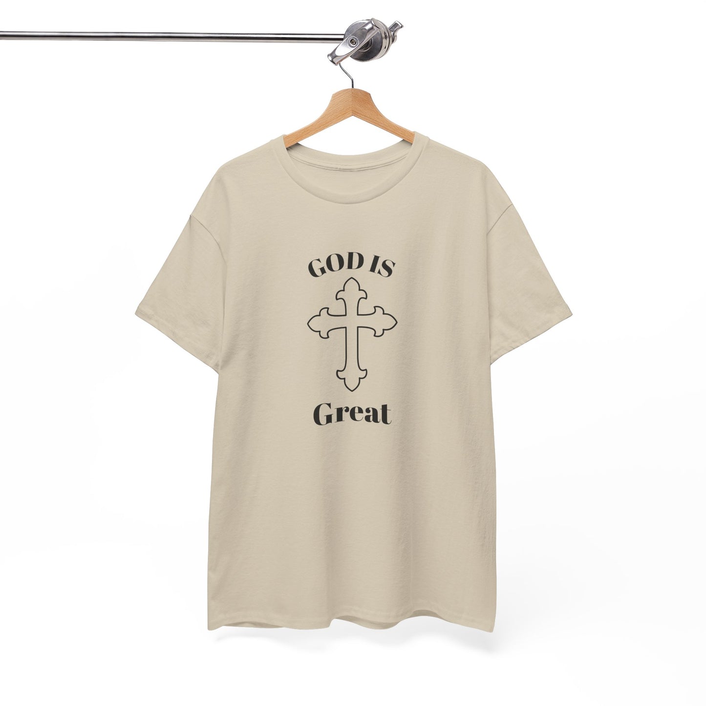 Religious Graphic Tee - GOD Is Great Unisex Heavy Cotton Tee