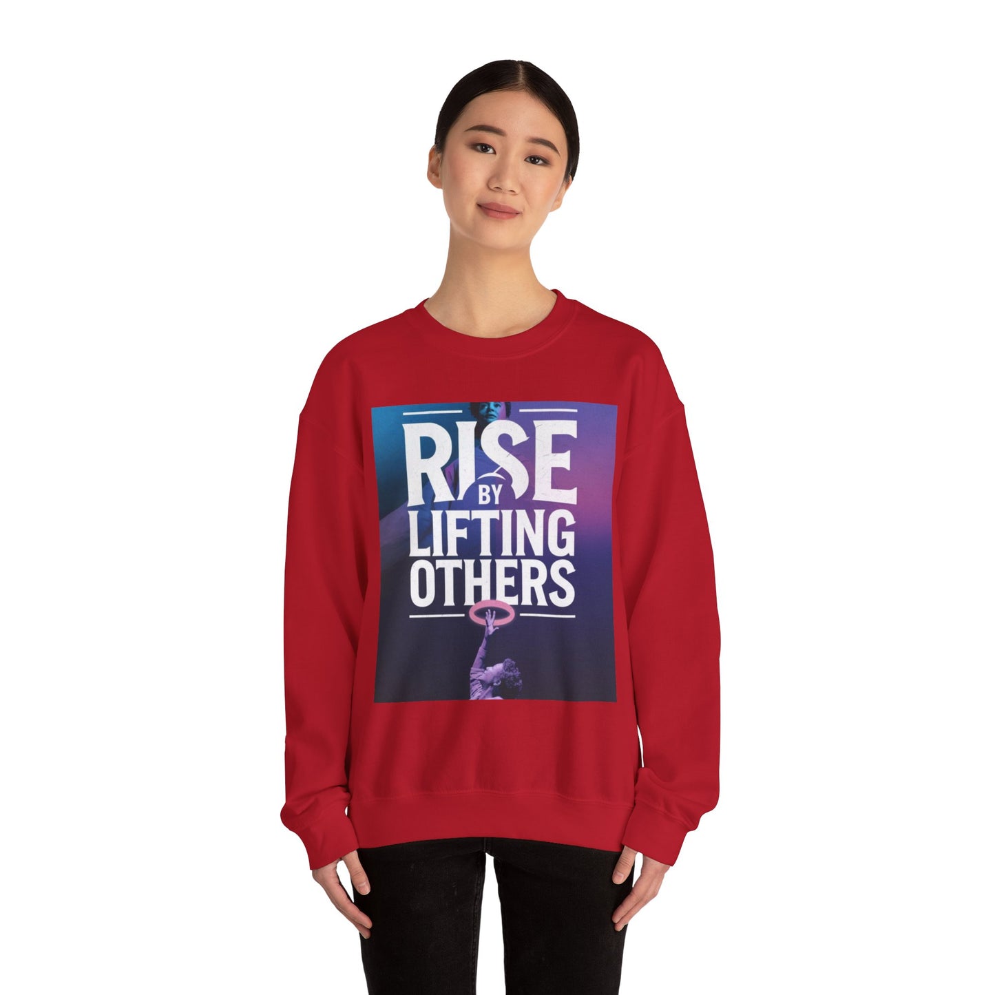 Rise By Lifting Others Sweatshirt Gildan 18000