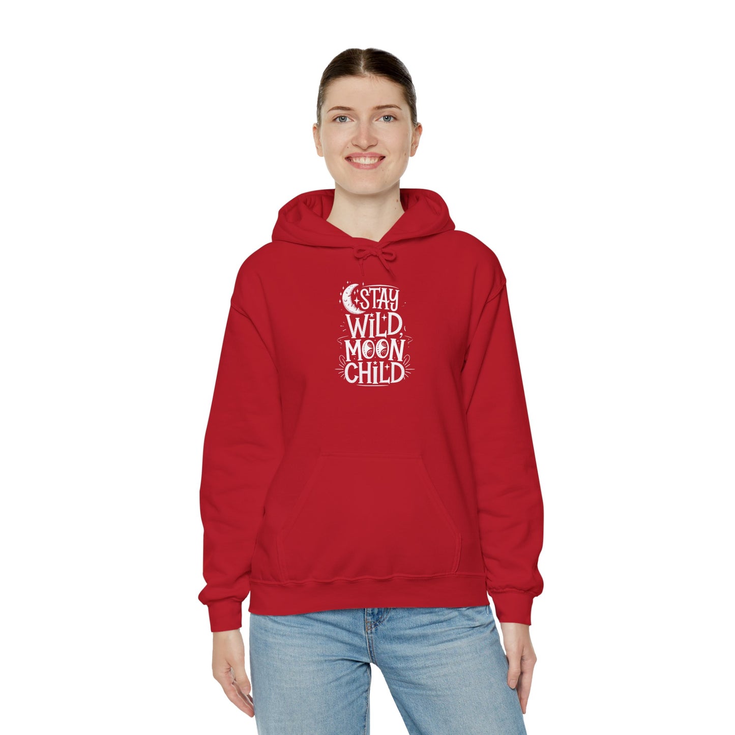 Stay Wild Moon Child Unisex Heavy Blend™ Hooded Sweatshirt Hoodie Gildan 18500