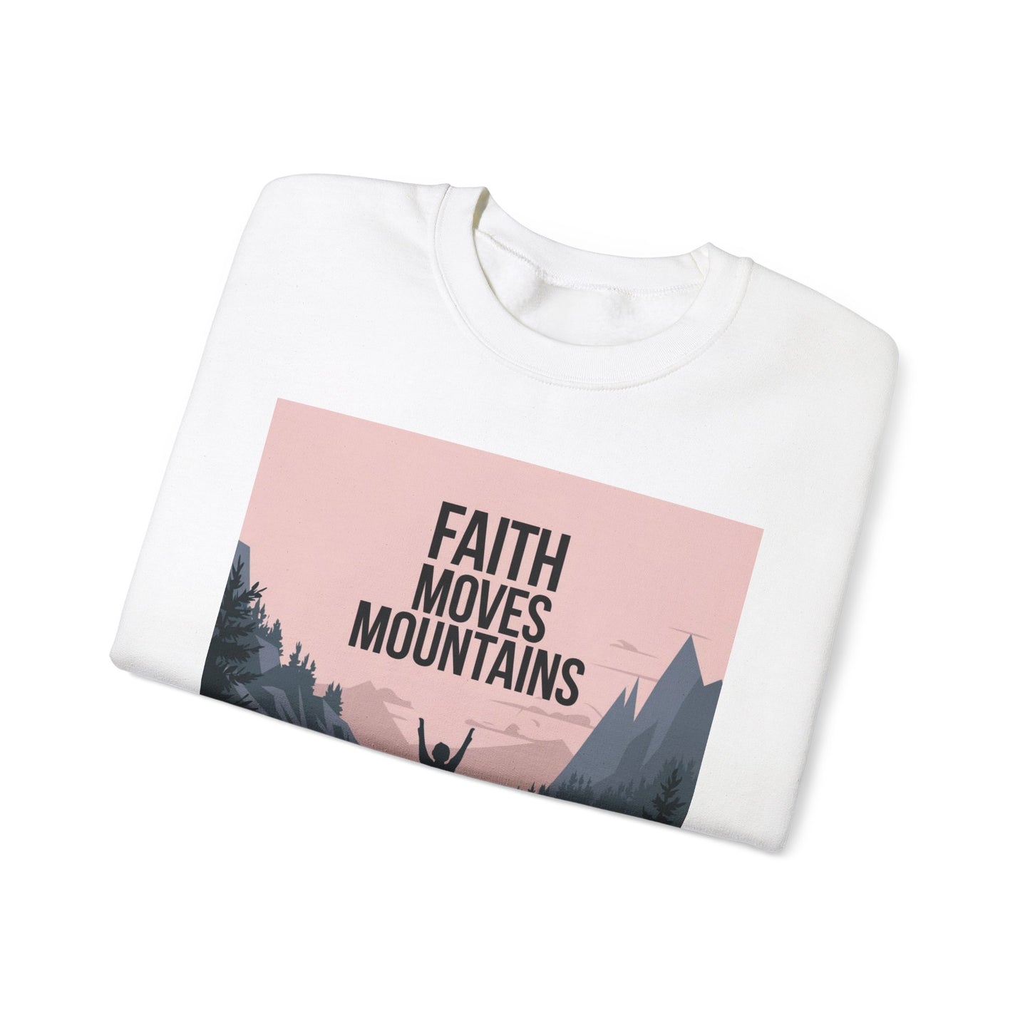 Faith Moves Mountains Unisex Heavy Blend™ Crewneck Sweatshirt