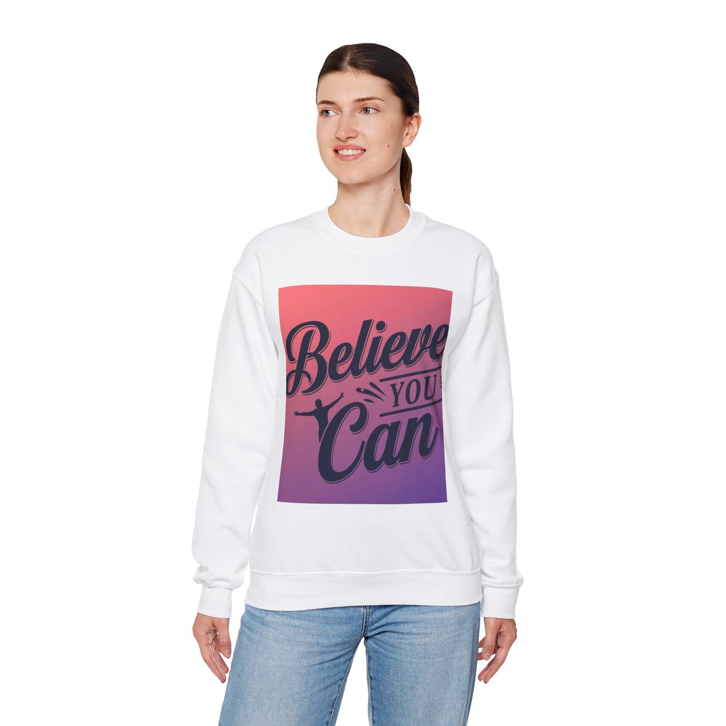 Believe You Can Unisex Heavy Blend™ Crewneck Sweatshirt Gildan 18000