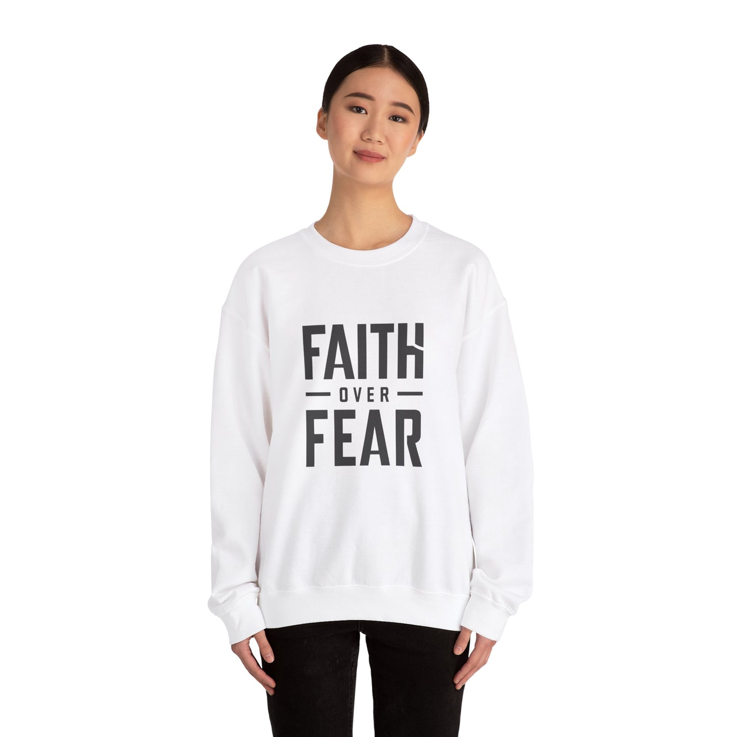 Faith Over Fear Unisex Heavy Blend™ Crewneck Sweatshirt