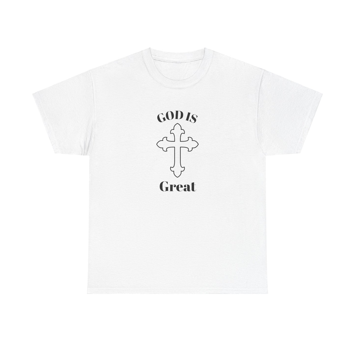 Religious Graphic Tee - GOD Is Great Unisex Heavy Cotton Tee